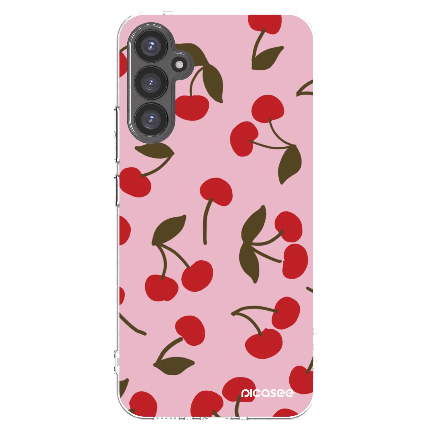 Picasee Samsung Galaxy A34 5G A346B Hülle - Transparentes Silikon - Cherry