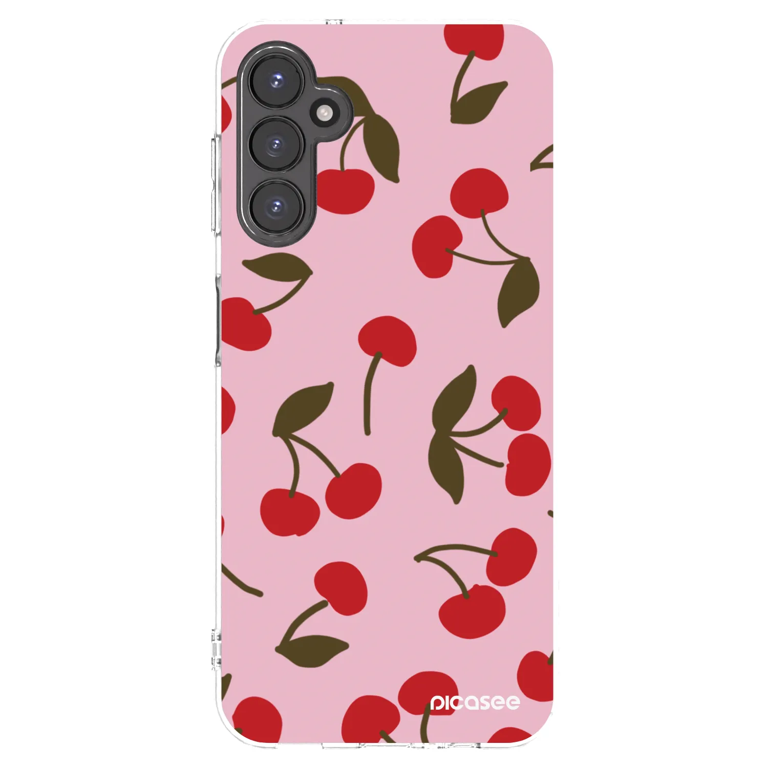 Picasee Samsung Galaxy A14 5G A146P Hülle - Transparentes Silikon - Cherry