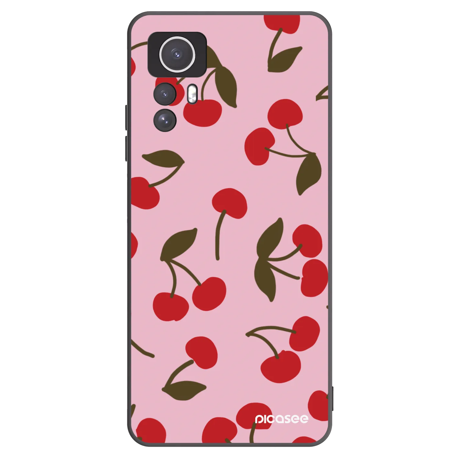 Picasee Xiaomi Redmi Note 12S Hülle - Schwarzes Silikon - Cherry