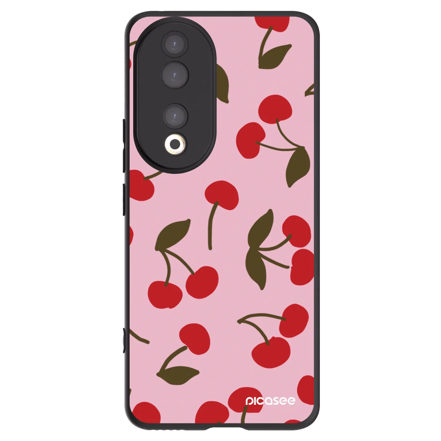 Picasee Honor 90 5G Hülle - Schwarzes Silikon - Cherry