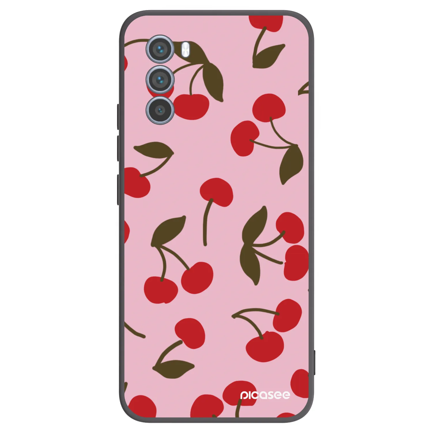 Picasee Motorola Moto G62 Hülle - Schwarzes Silikon - Cherry
