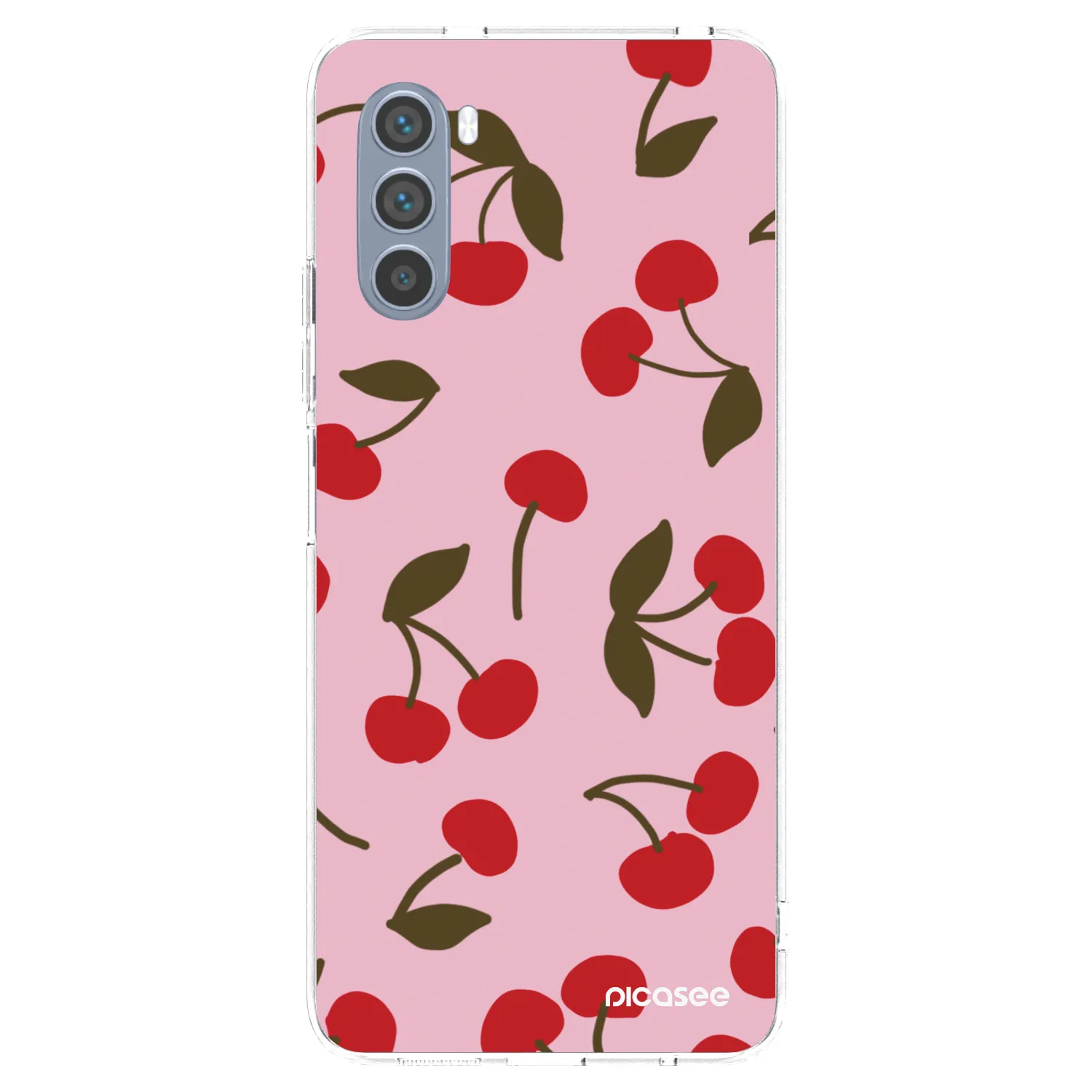 Picasee Motorola Moto G62 Hülle - Transparentes Silikon - Cherry