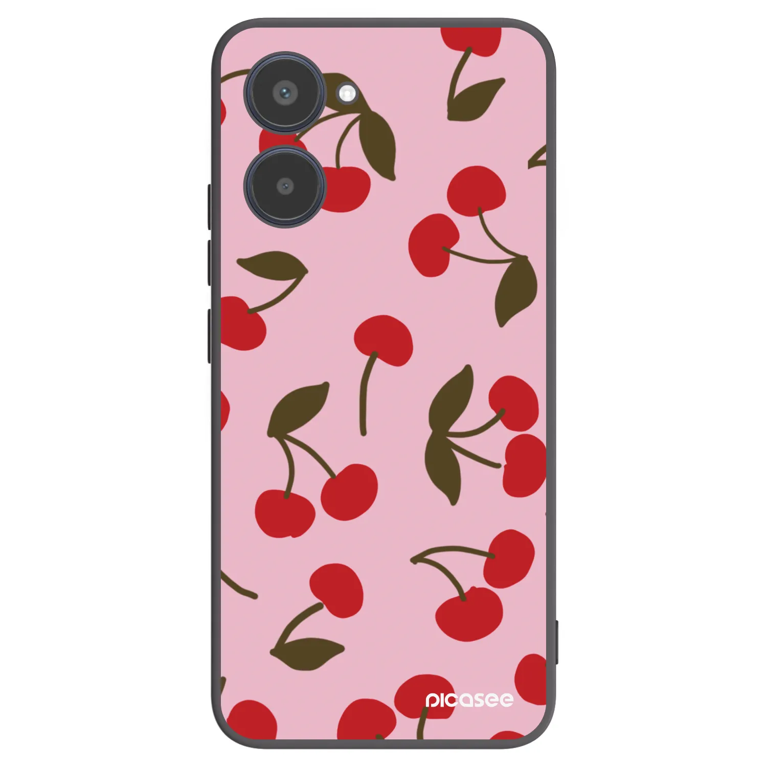 Picasee Realme 10 4G Hülle - Schwarzes Silikon - Cherry