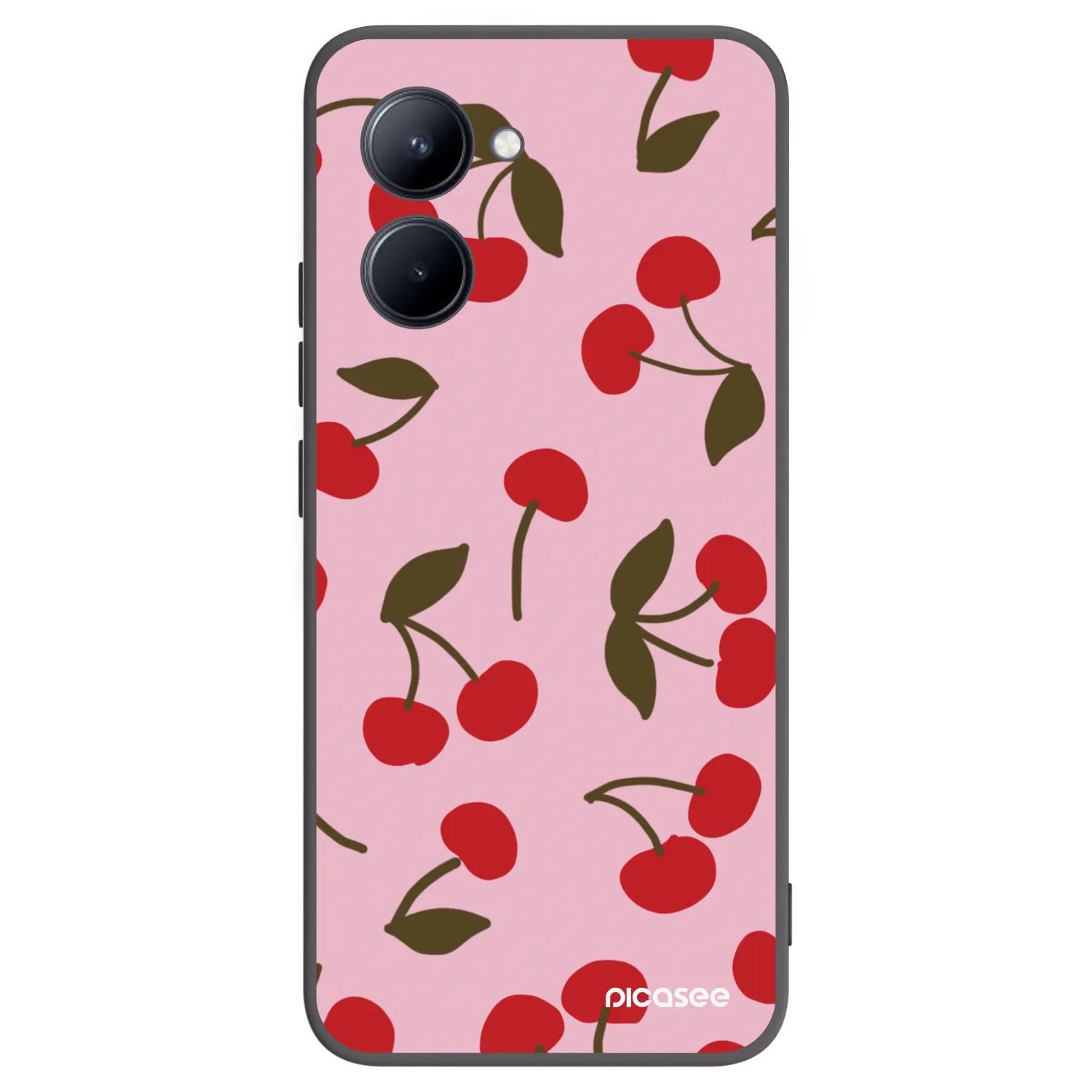 Picasee Realme C33 (2023) Hülle - Schwarzes Silikon - Cherry