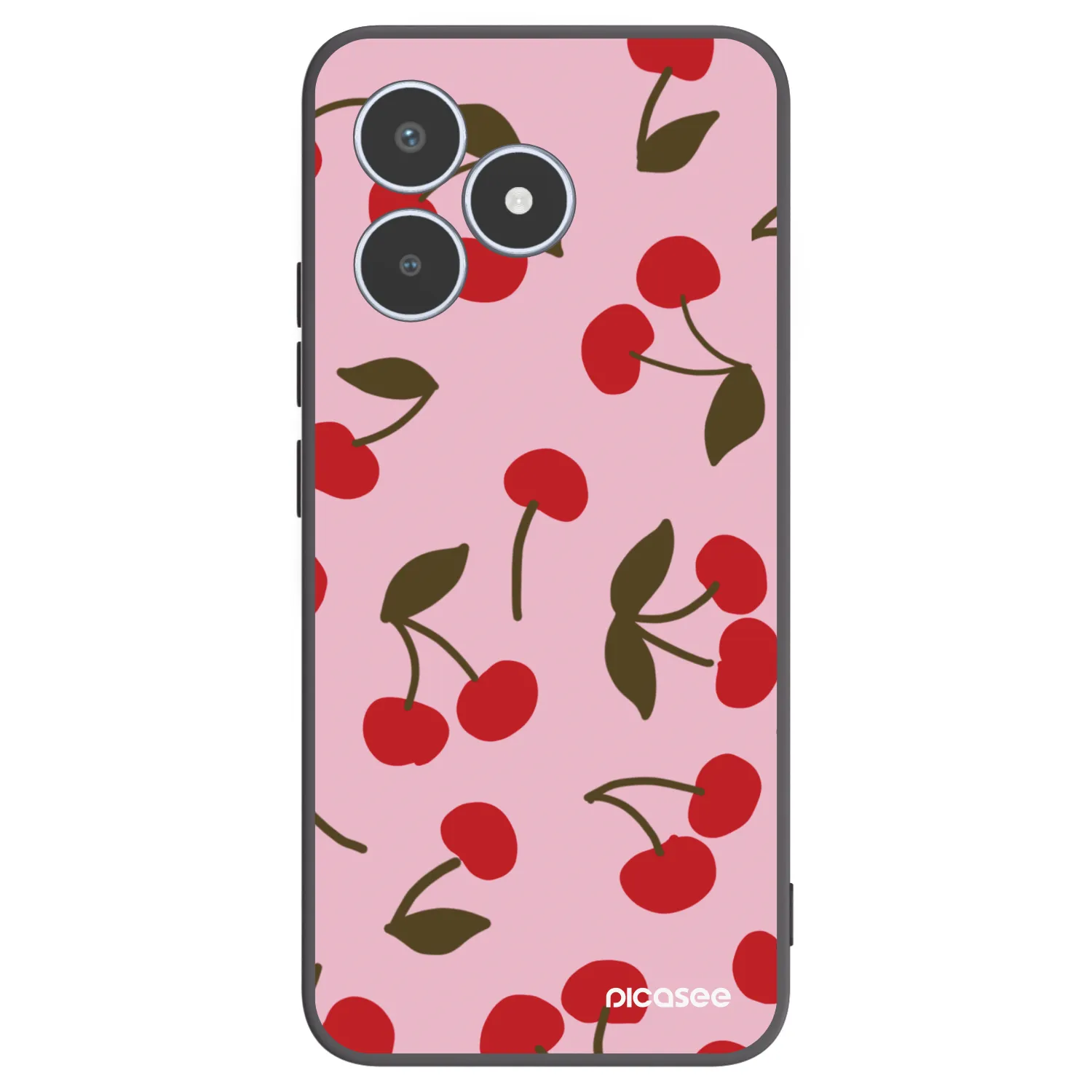 Picasee Realme C53 Hülle - Schwarzes Silikon - Cherry