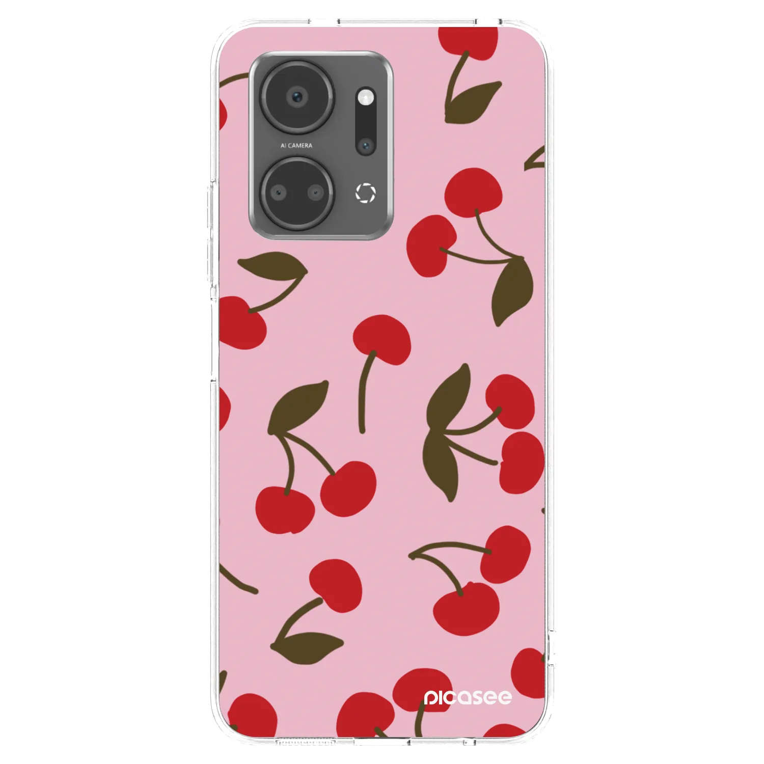 Picasee Honor X7a Hülle - Transparentes Silikon - Cherry