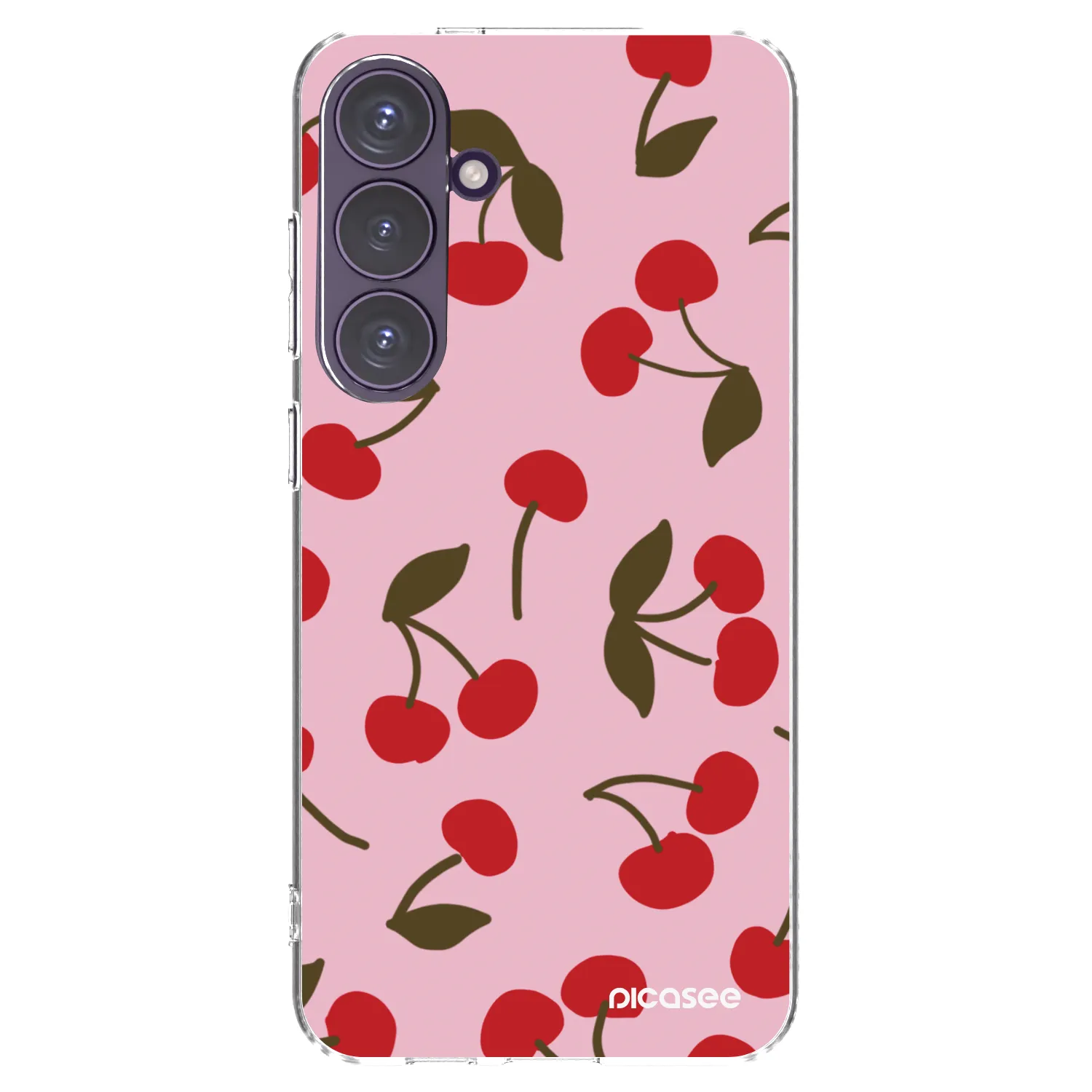 Picasee Samsung Galaxy S24+ S926B 5G Hülle - Transparentes Silikon - Cherry