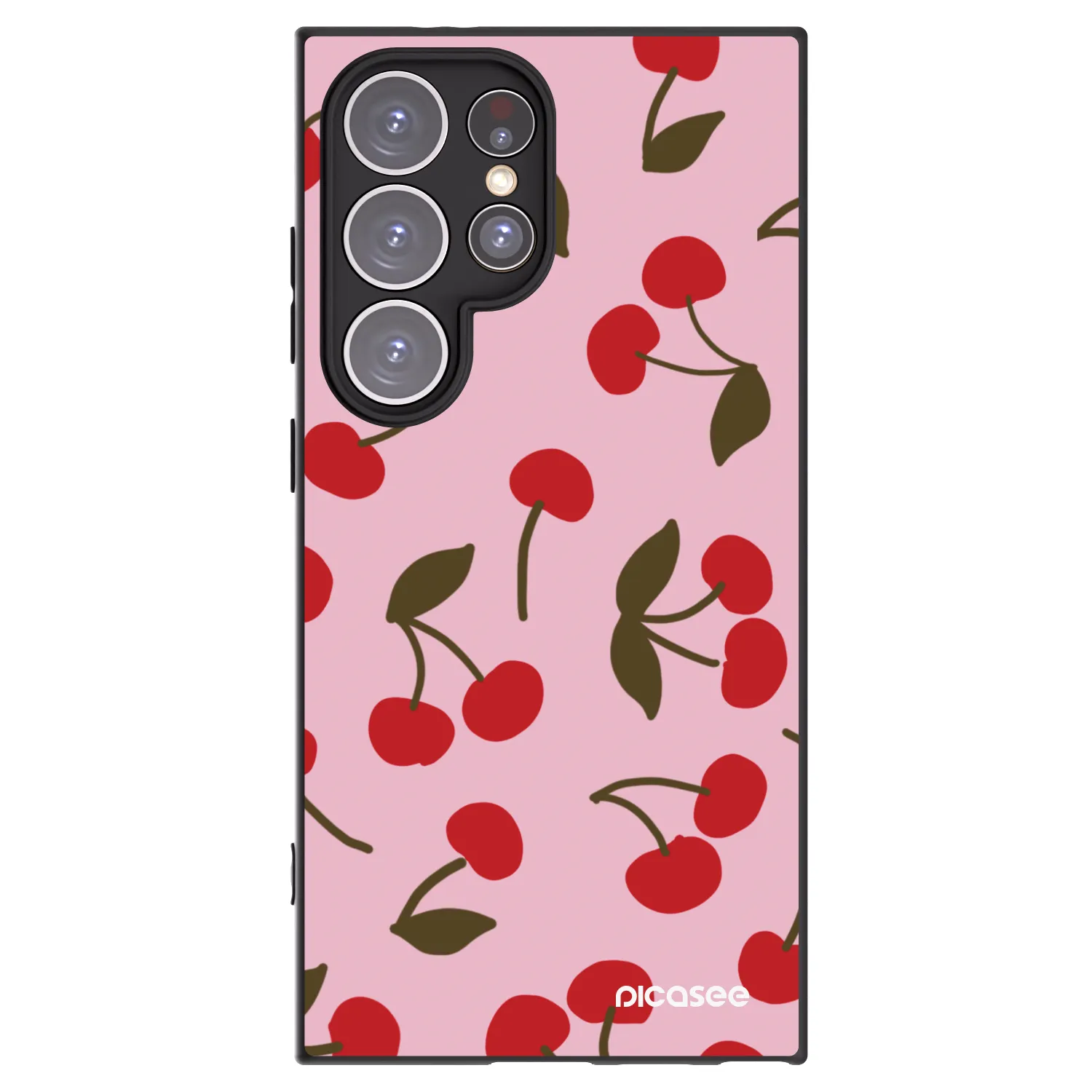 Picasee Samsung Galaxy S24 Ultra S928B 5G Hülle - Schwarzes Silikon - Cherry