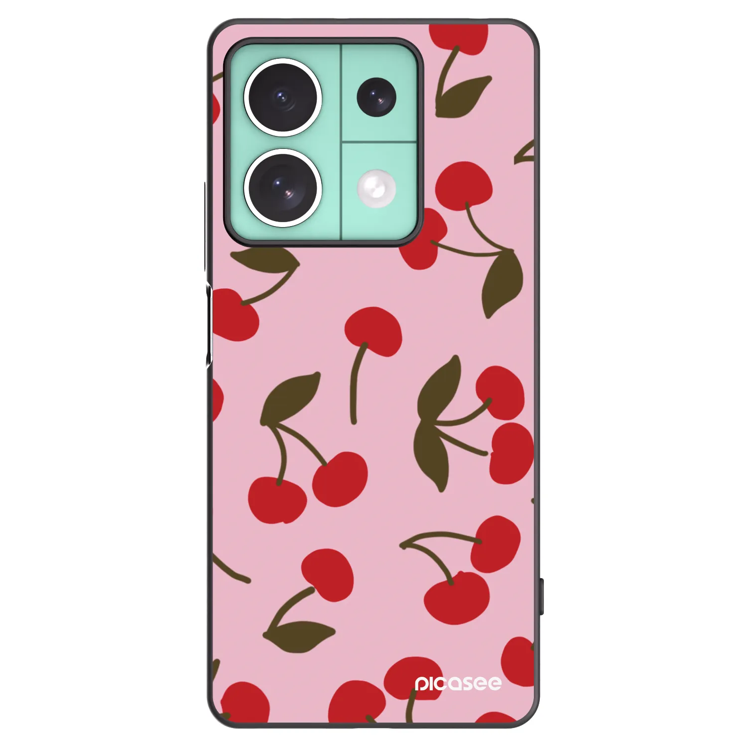 Picasee Xiaomi Redmi Note 13 5G Hülle - Schwarzes Silikon - Cherry