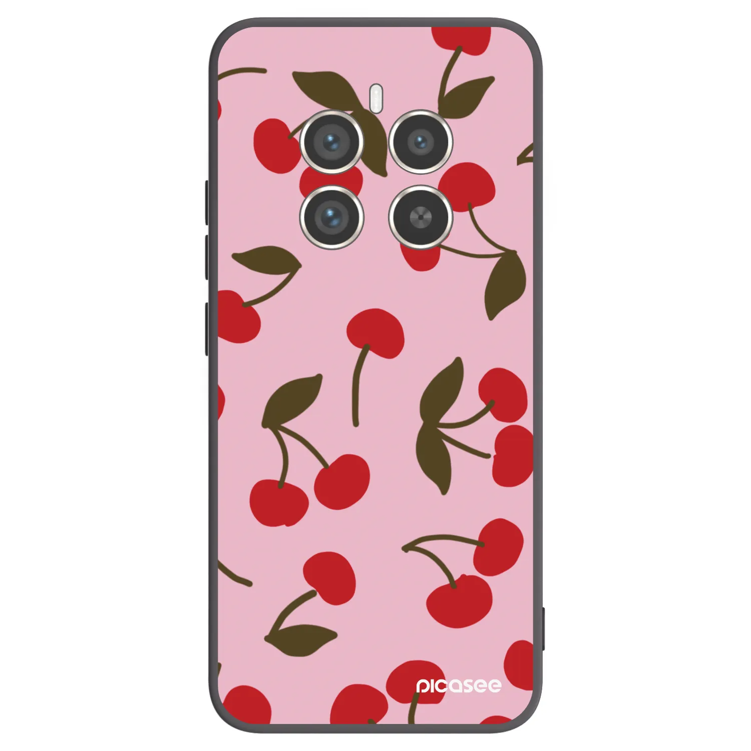 Picasee Realme 12 Pro 5G Hülle - Schwarzes Silikon - Cherry