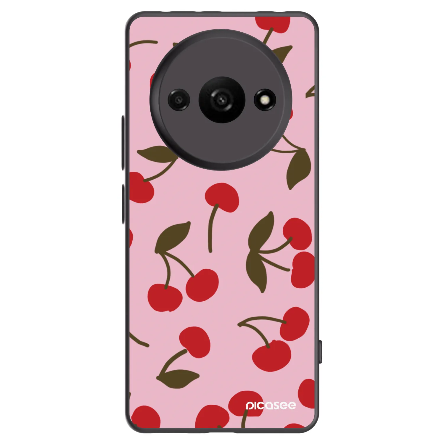 Picasee Xiaomi Redmi A3 Hülle - Schwarzes Silikon - Cherry