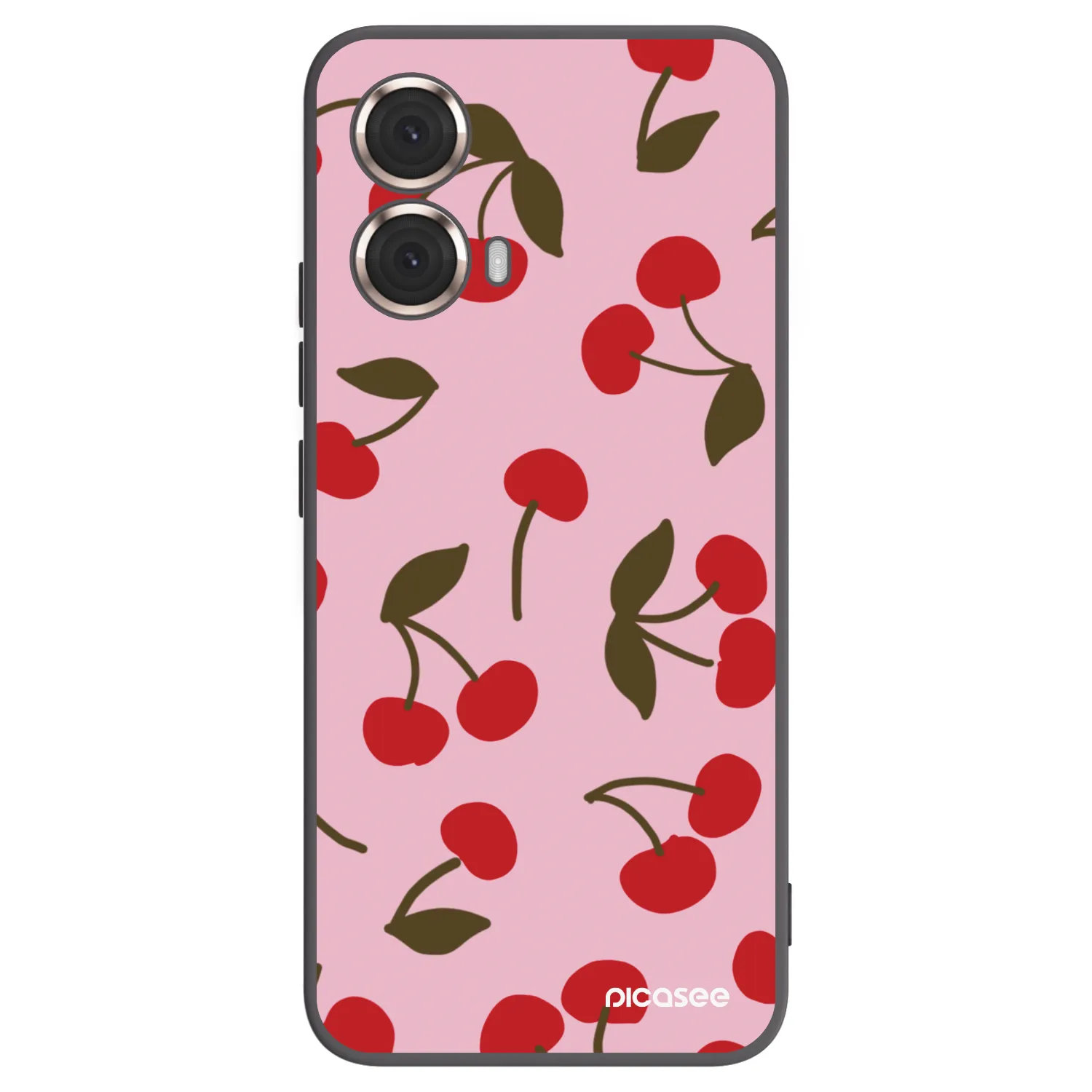 Picasee Motorola Moto G85 Hülle - Schwarzes Silikon - Cherry