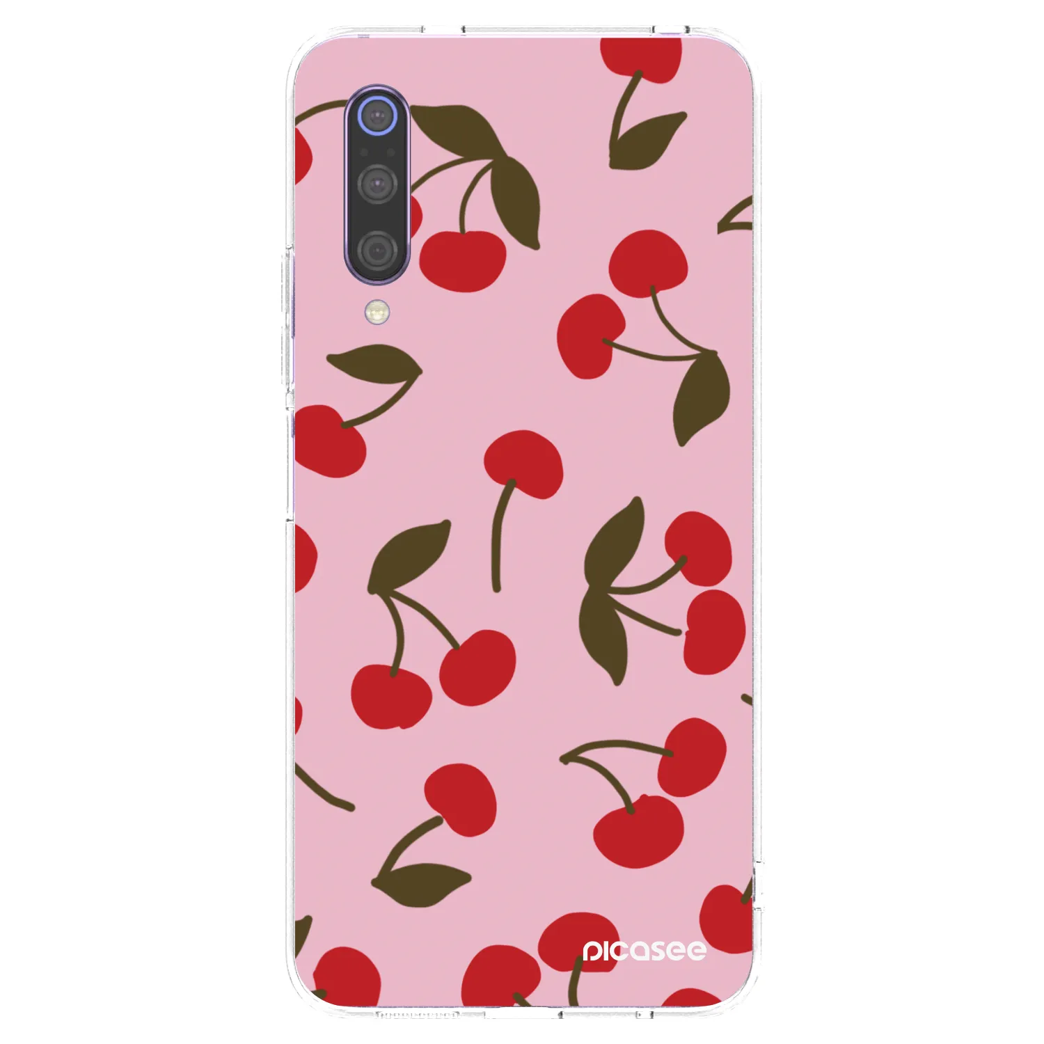 Picasee Xiaomi Mi 9 Hülle - Transparentes Silikon - Cherry