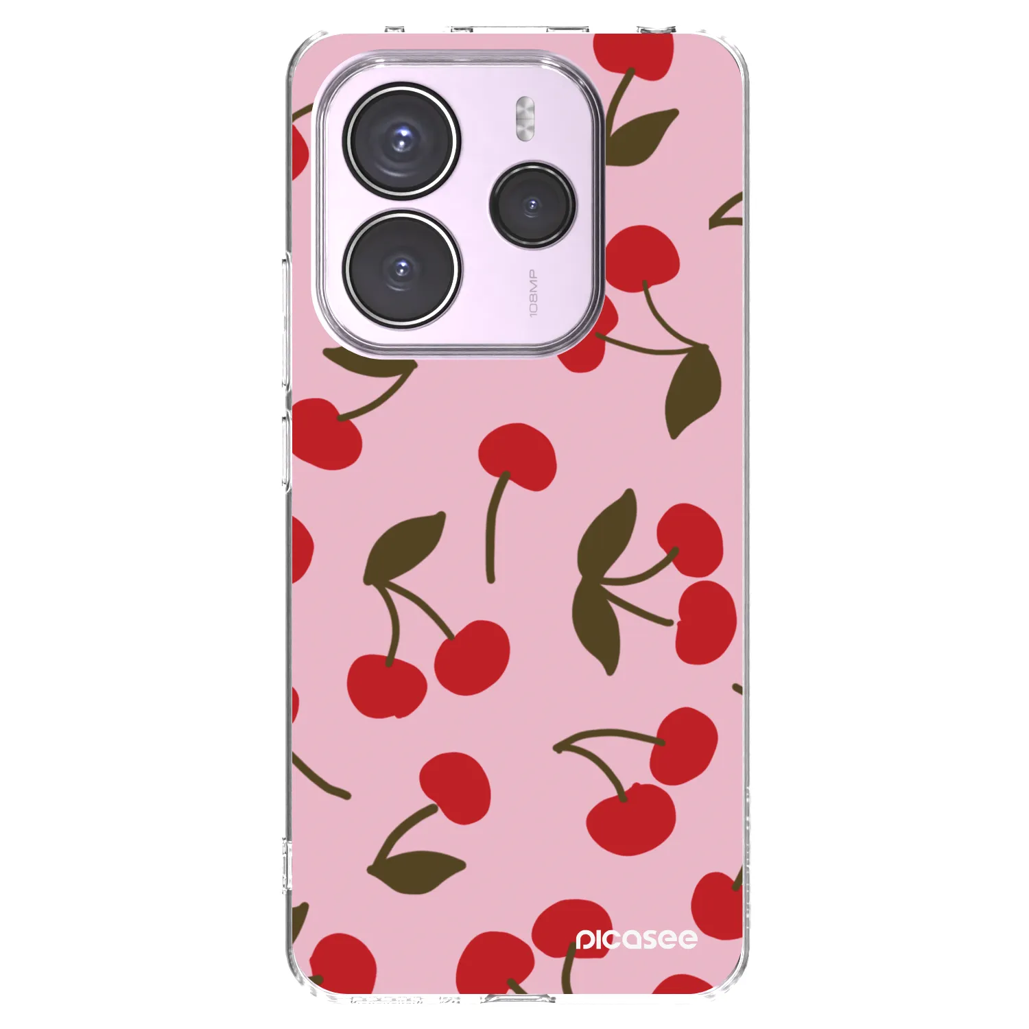 Picasee Xiaomi Redmi Note 14 5G Hülle - Transparentes Silikon - Cherry