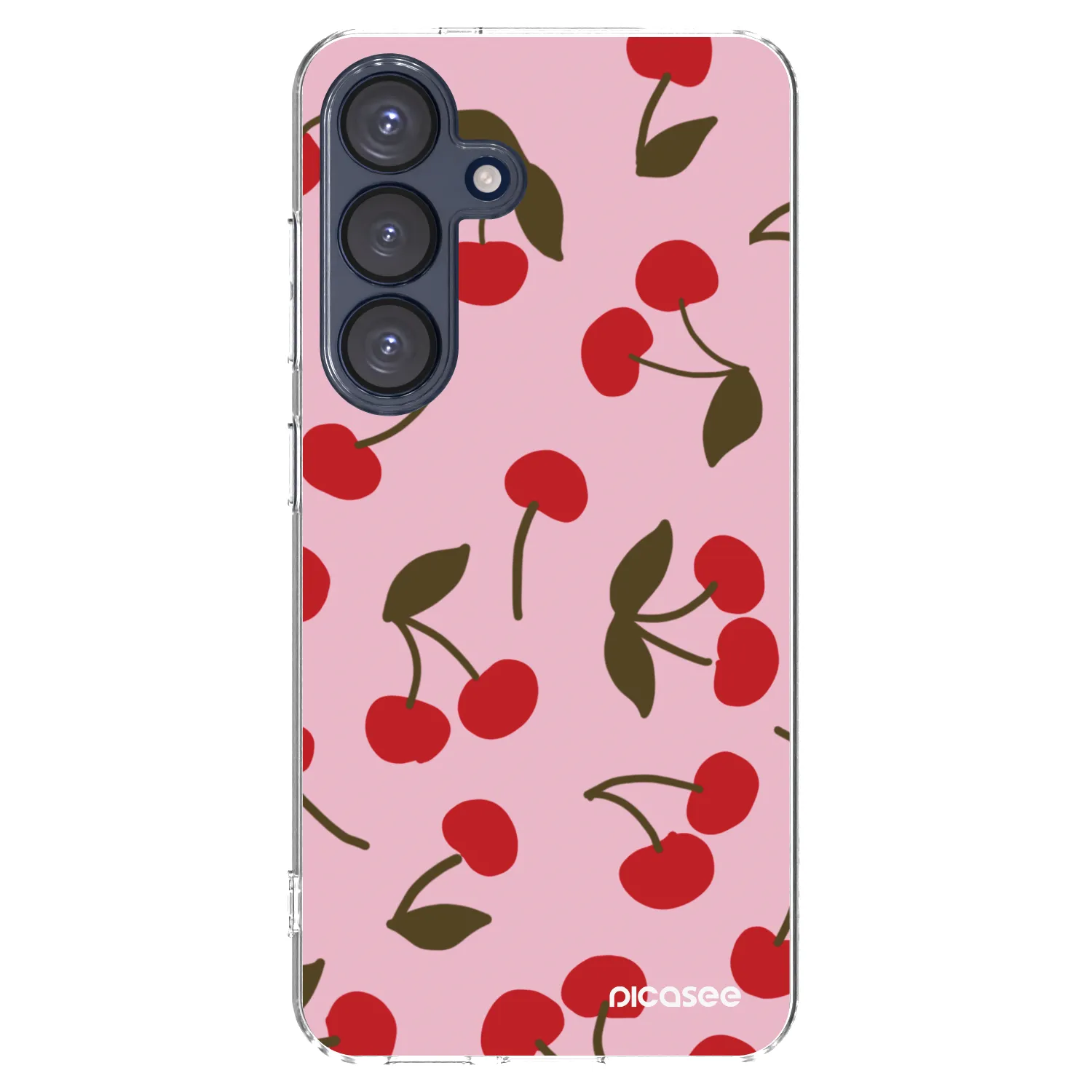 Picasee Samsung Galaxy S25 5G Hülle - Transparentes Silikon - Cherry