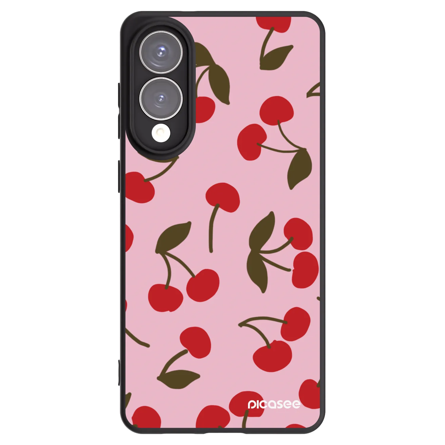Picasee Samsung Galaxy S25 Edge 5G Hülle - Schwarzes Silikon - Cherry