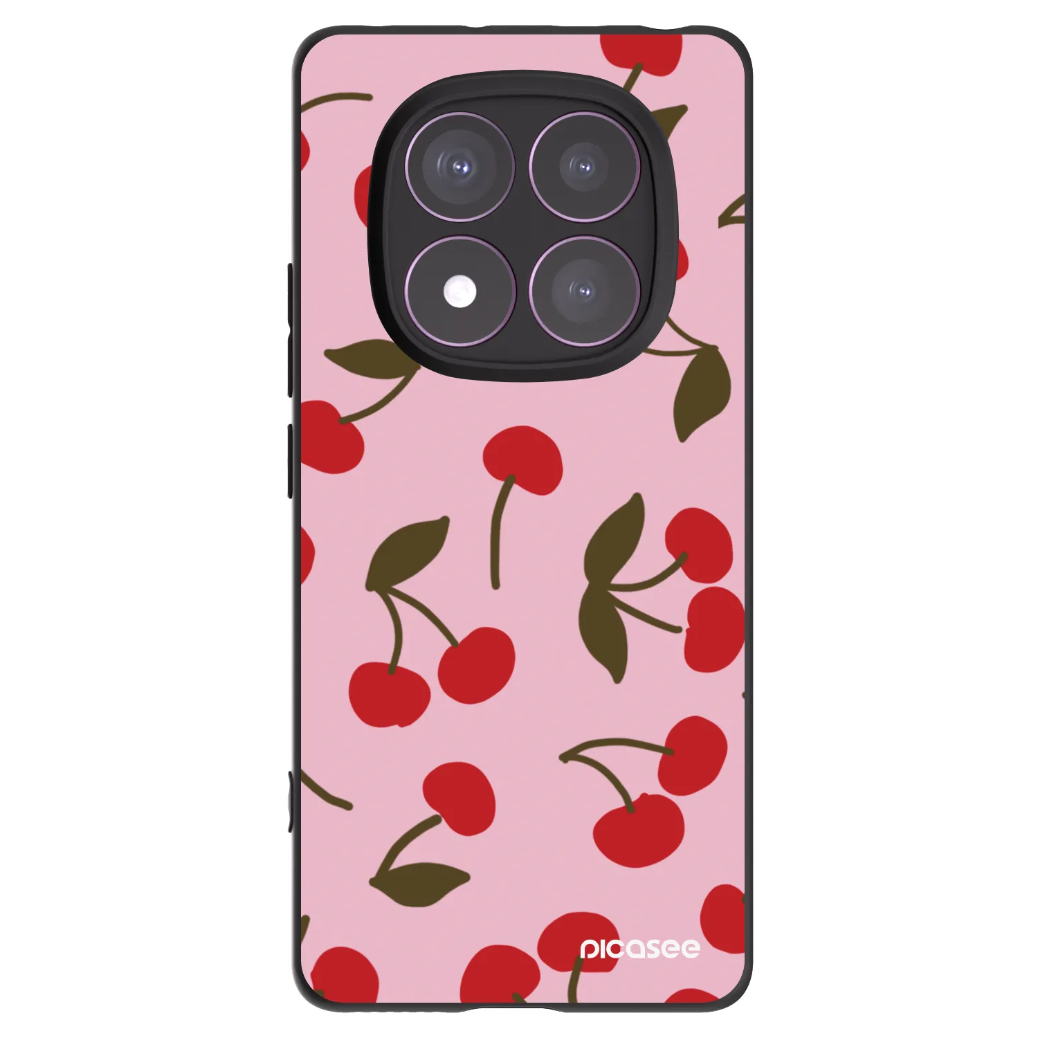 Picasee Xiaomi Redmi Note 14 Pro 4G Hülle - Schwarzes Silikon - Cherry