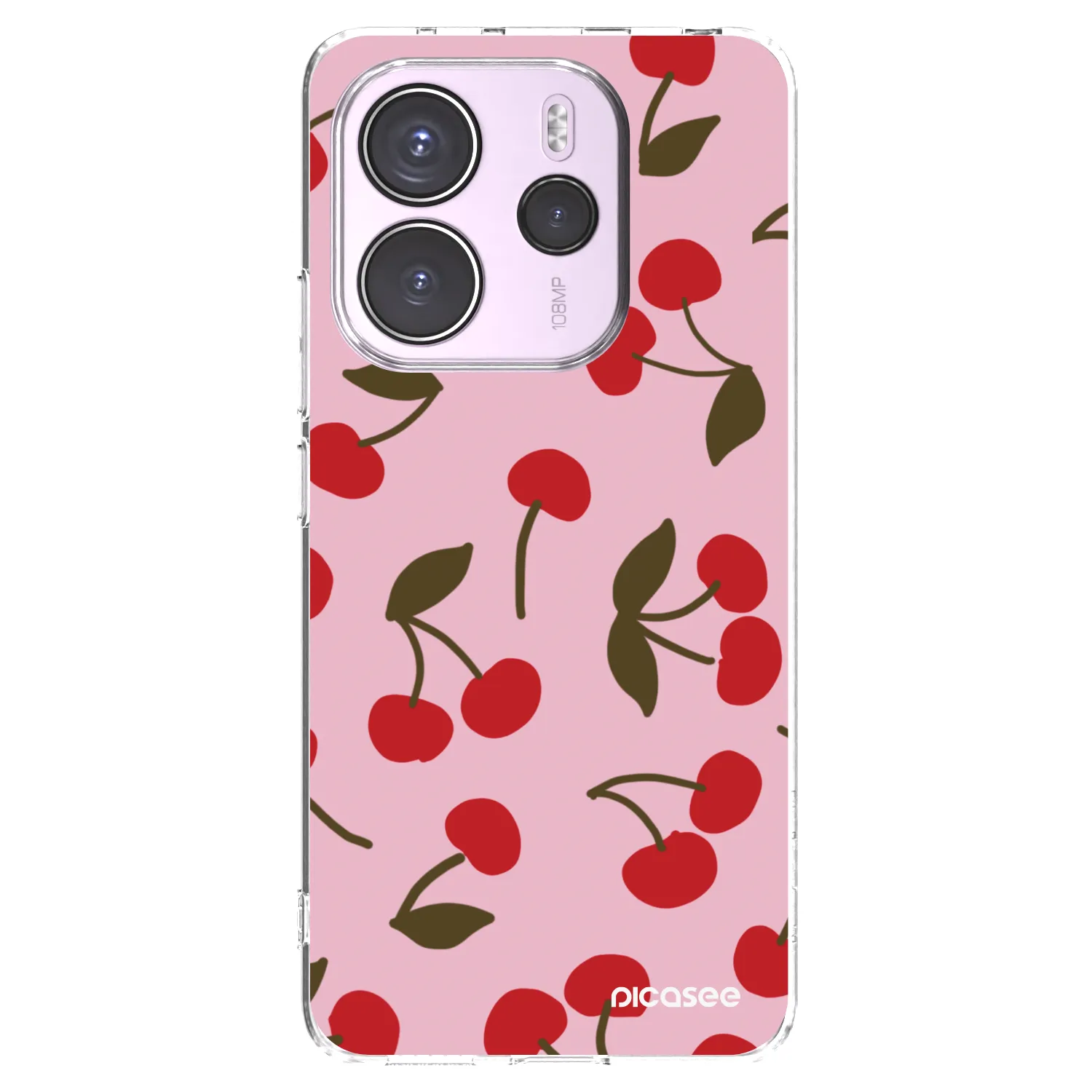 Picasee Xiaomi Redmi Note 14 4G Hülle - Transparentes Silikon - Cherry