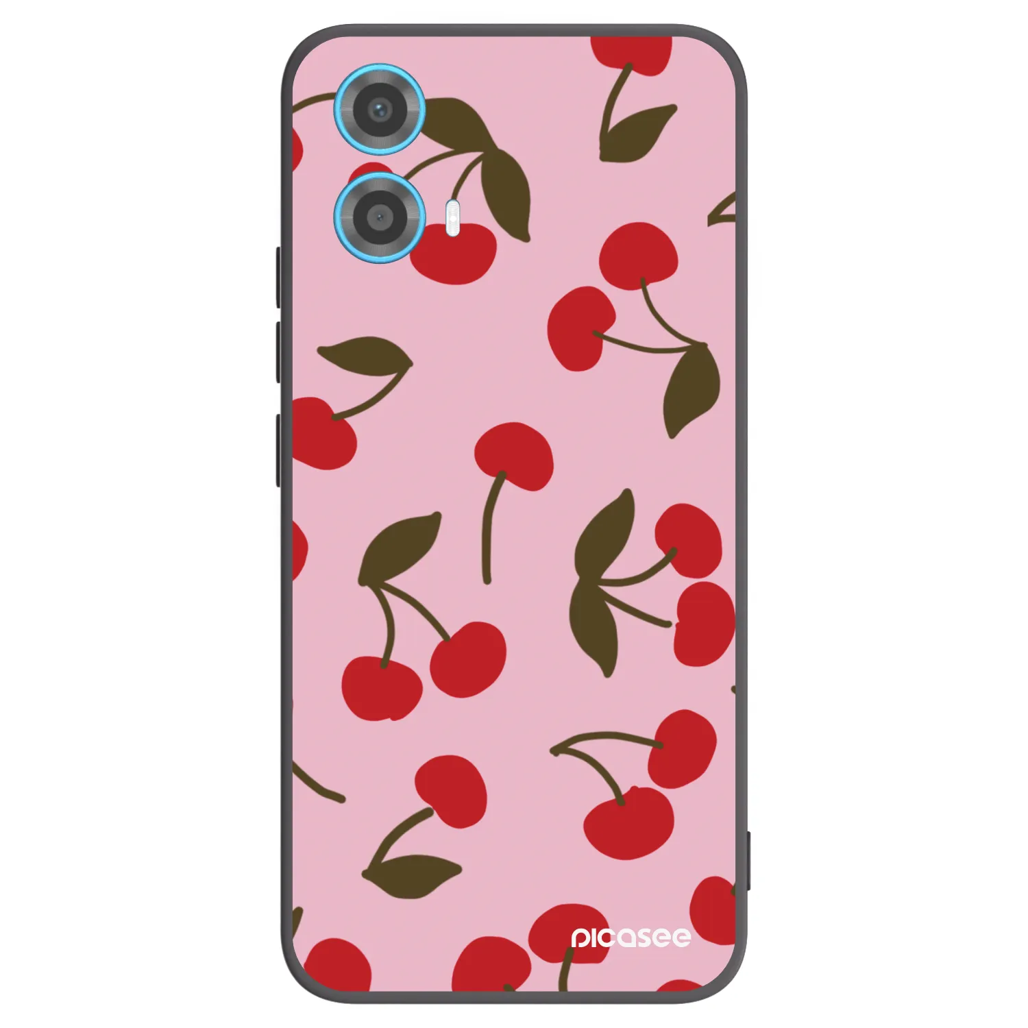 Picasee Motorola Moto G34 5G Hülle - Schwarzes Silikon - Cherry