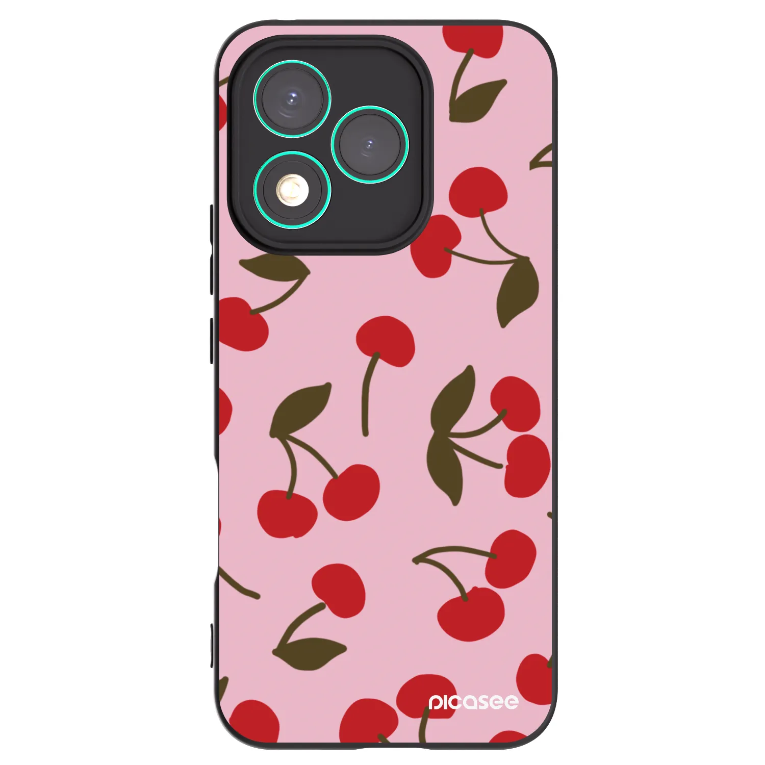 Picasee Honor 400 Lite 5G Hülle - Schwarzes Silikon - Cherry