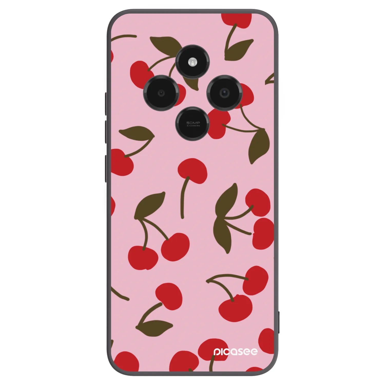 Picasee Xiaomi Poco C75 Hülle - Schwarzes Silikon - Cherry