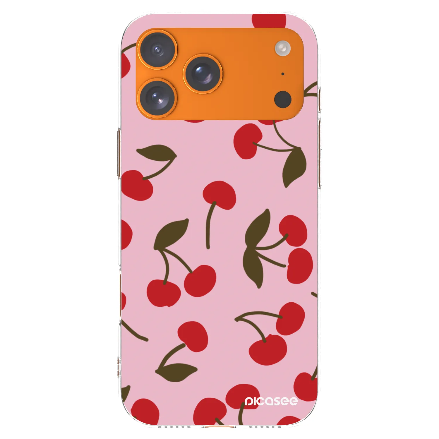 Picasee Apple iPhone 17 Pro Max Hülle - Transparentes Silikon - Cherry