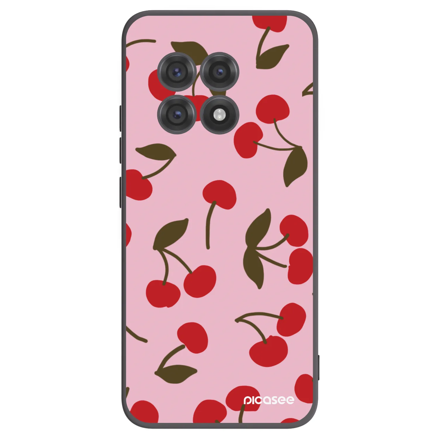 Picasee OnePlus 13R 5G Hülle - Schwarzes Silikon - Cherry