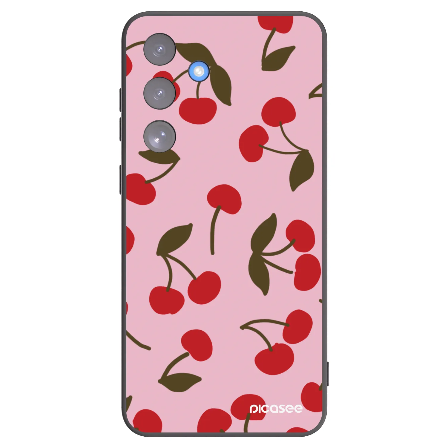 Picasee Samsung Galaxy S25 FE 5G Hülle - Schwarzes Silikon - Cherry