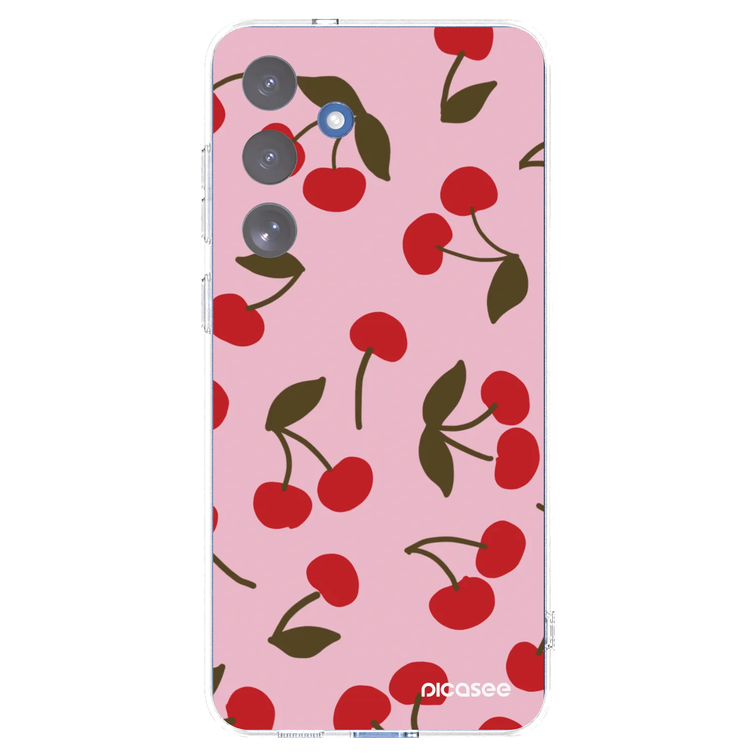 Picasee Samsung Galaxy S25 FE 5G Hülle - Transparentes Silikon - Cherry