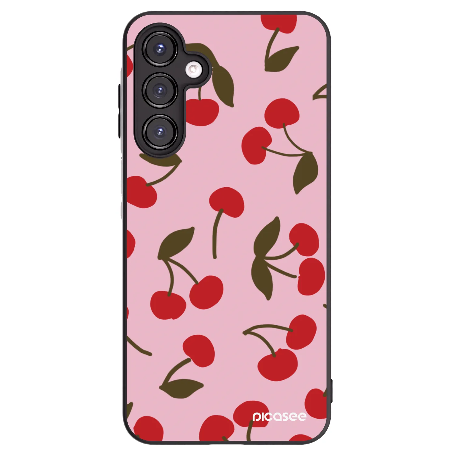 Picasee Samsung Galaxy A16 4G Hülle - Schwarzes Silikon - Cherry