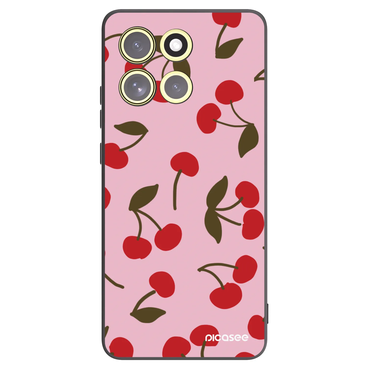 Picasee Motorola Moto G86 Power 5G Hülle - Schwarzes Silikon - Cherry
