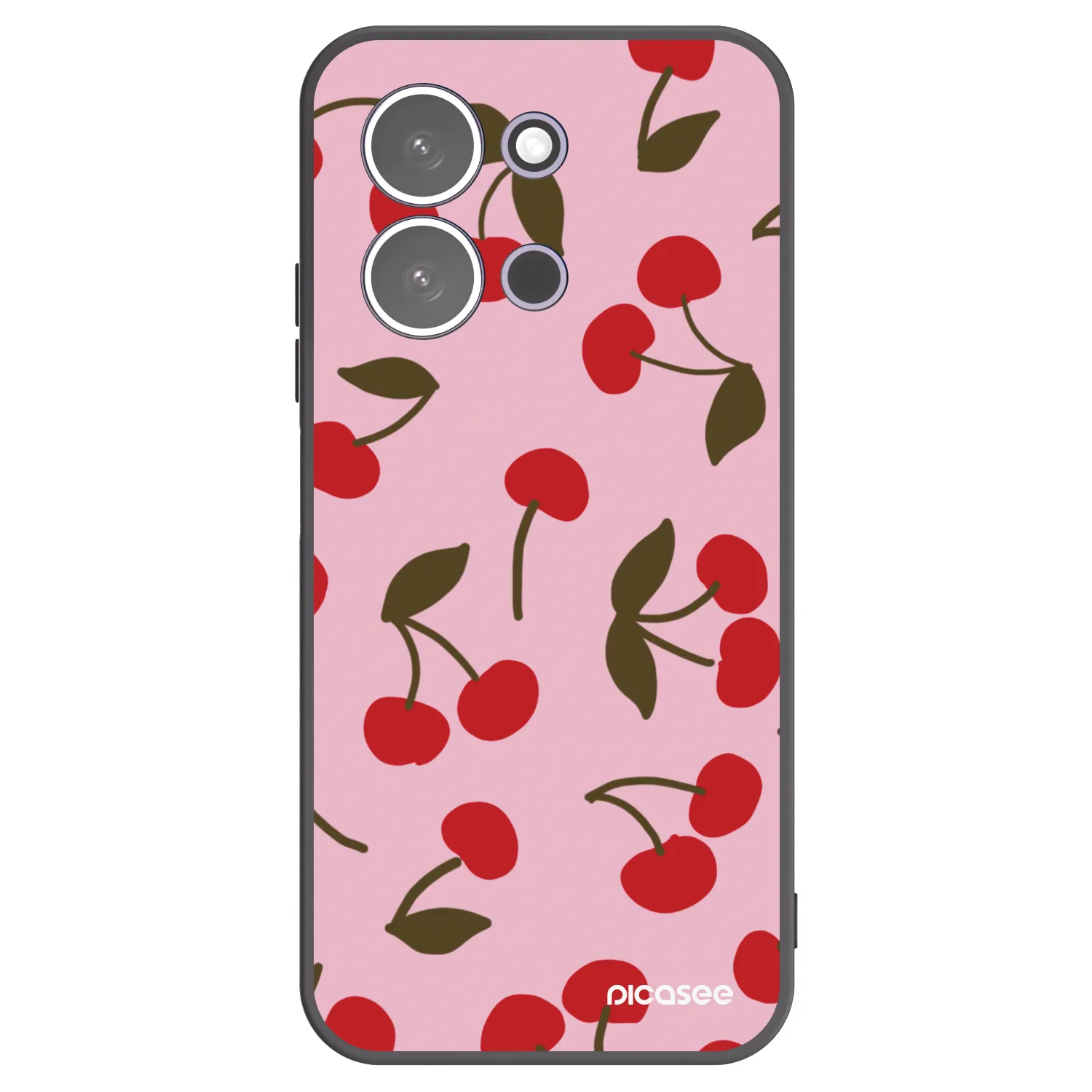 Picasee Xiaomi Redmi 15C 5G Hülle - Schwarzes Silikon - Cherry
