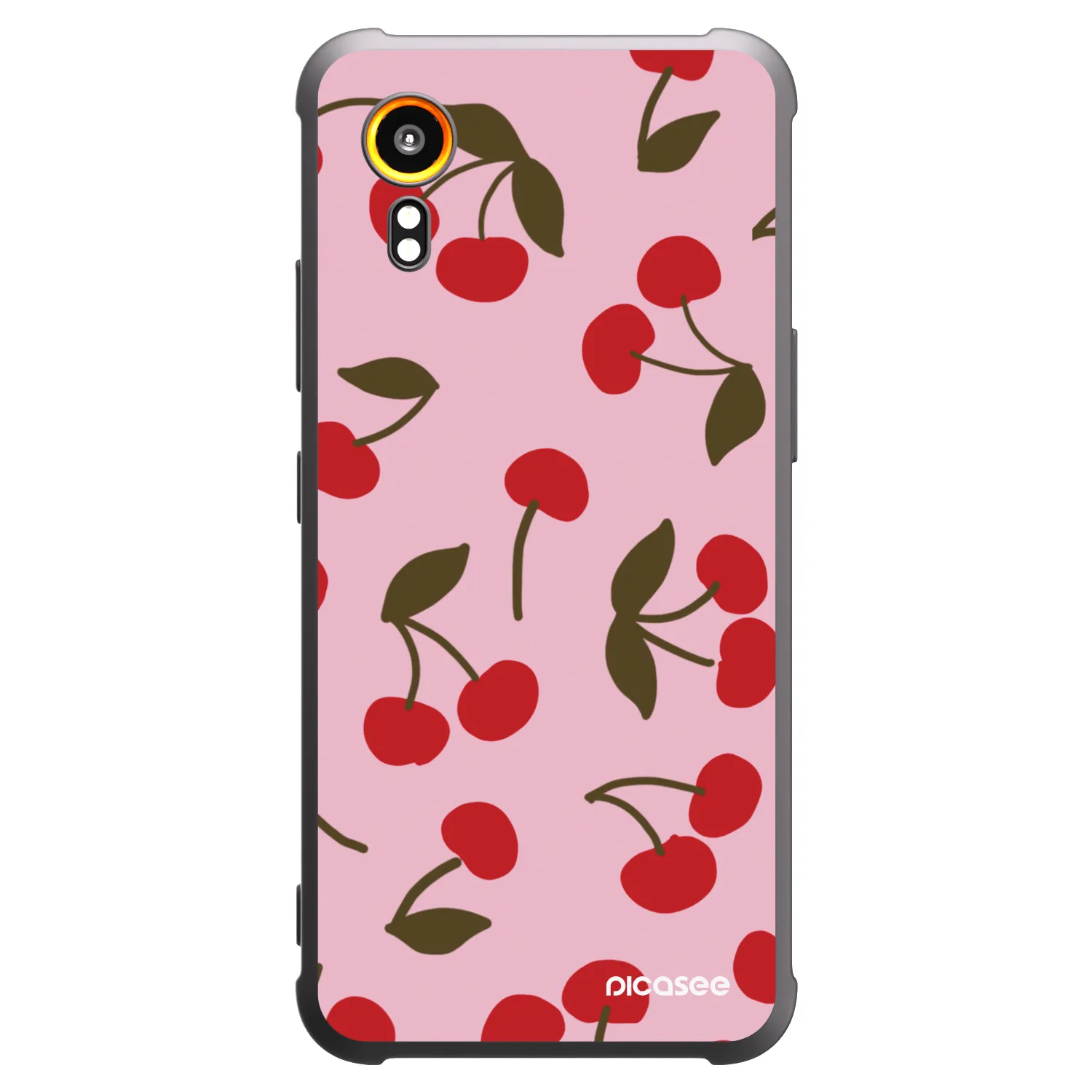 Picasee Samsung Galaxy Xcover 7 Hülle - Schwarzes Silikon - Cherry