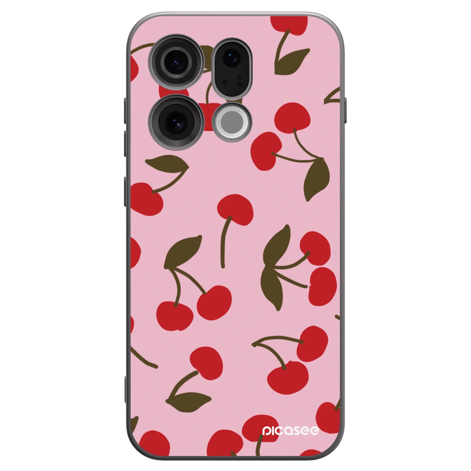 Picasee OPPO Find X9 Hülle - Schwarzes Silikon - Cherry