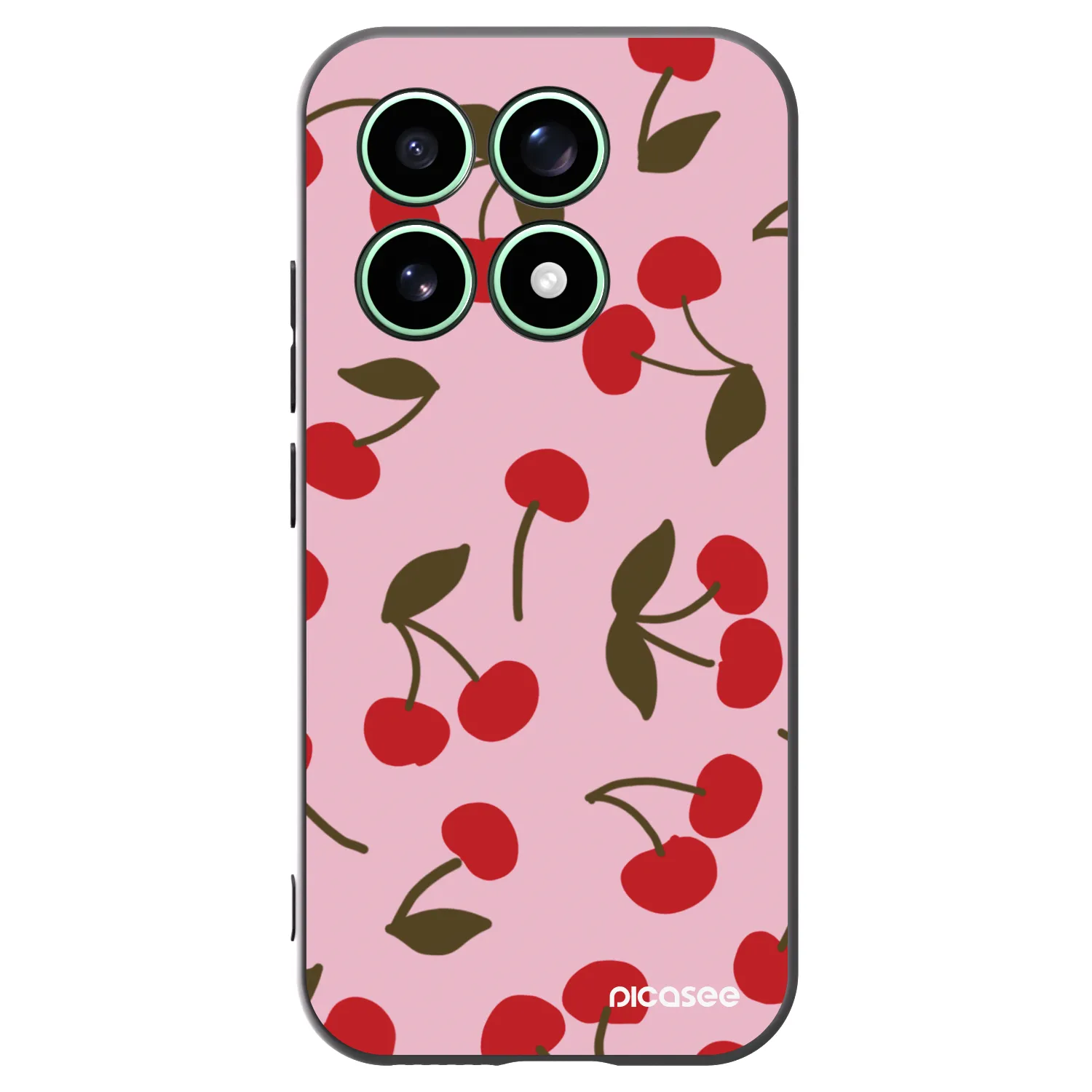 Picasee Xiaomi 17 Hülle - Schwarzes Silikon - Cherry