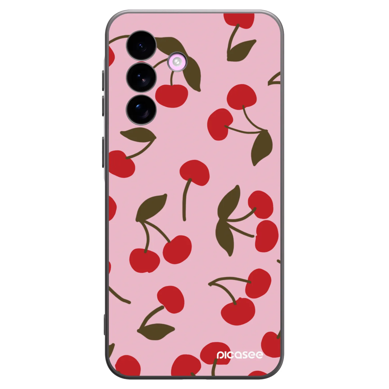 Picasee Samsung Galaxy A57 5G Hülle - Schwarzes Silikon - Cherry