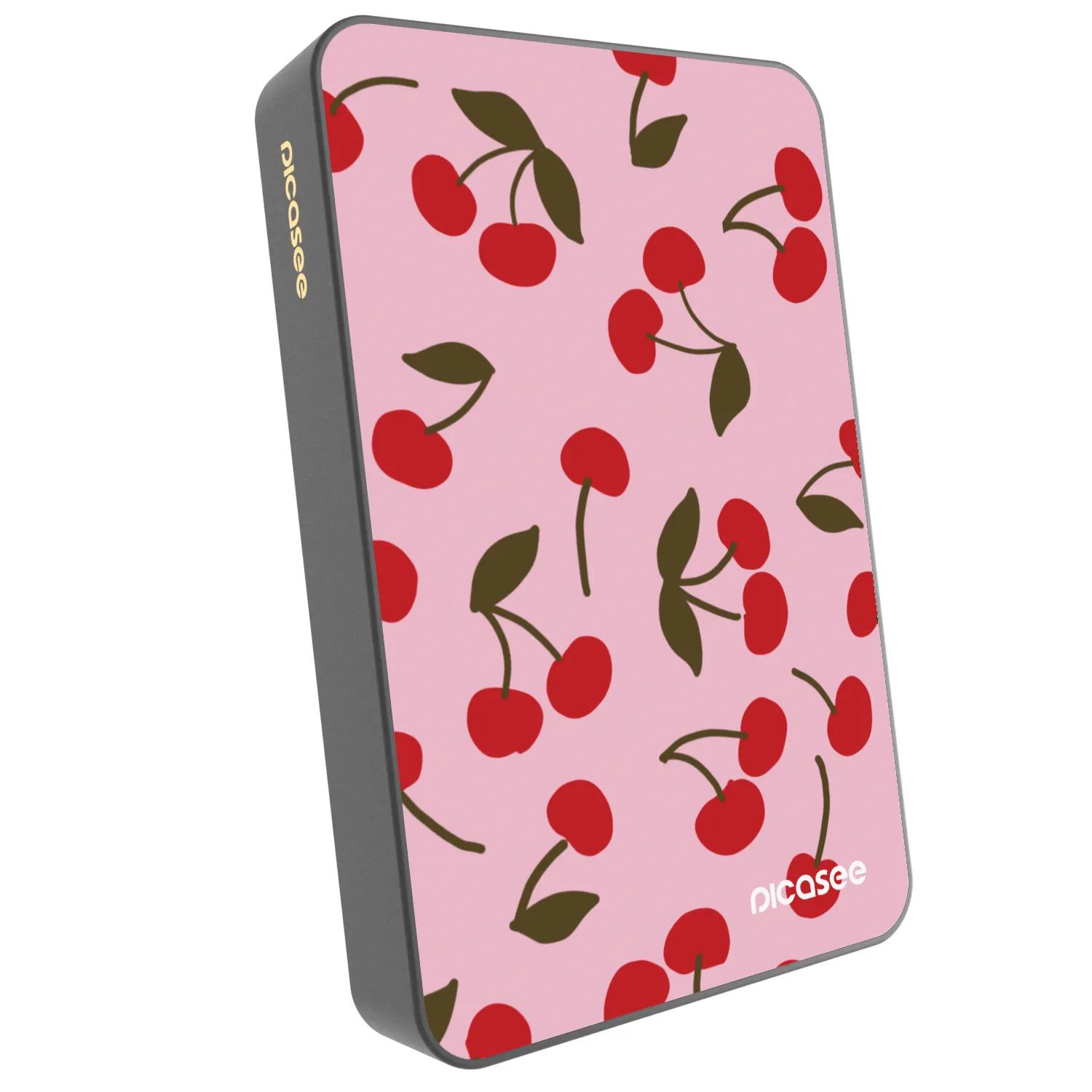 Picasee Powerbank mit MagSafe 10 000 mAh Grau - Cherry