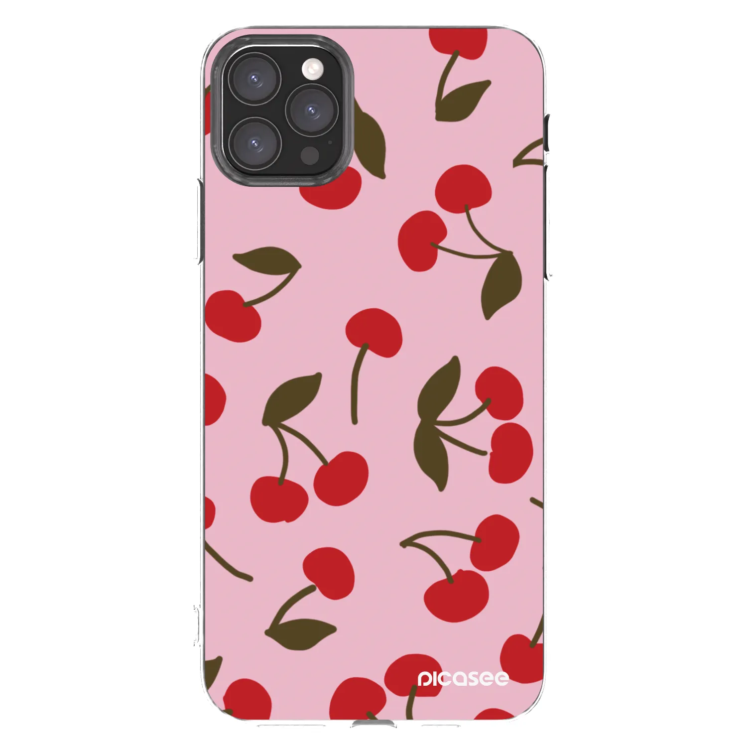 Picasee Apple iPhone 11 Pro Max Hülle - Transparentes Silikon - Cherry