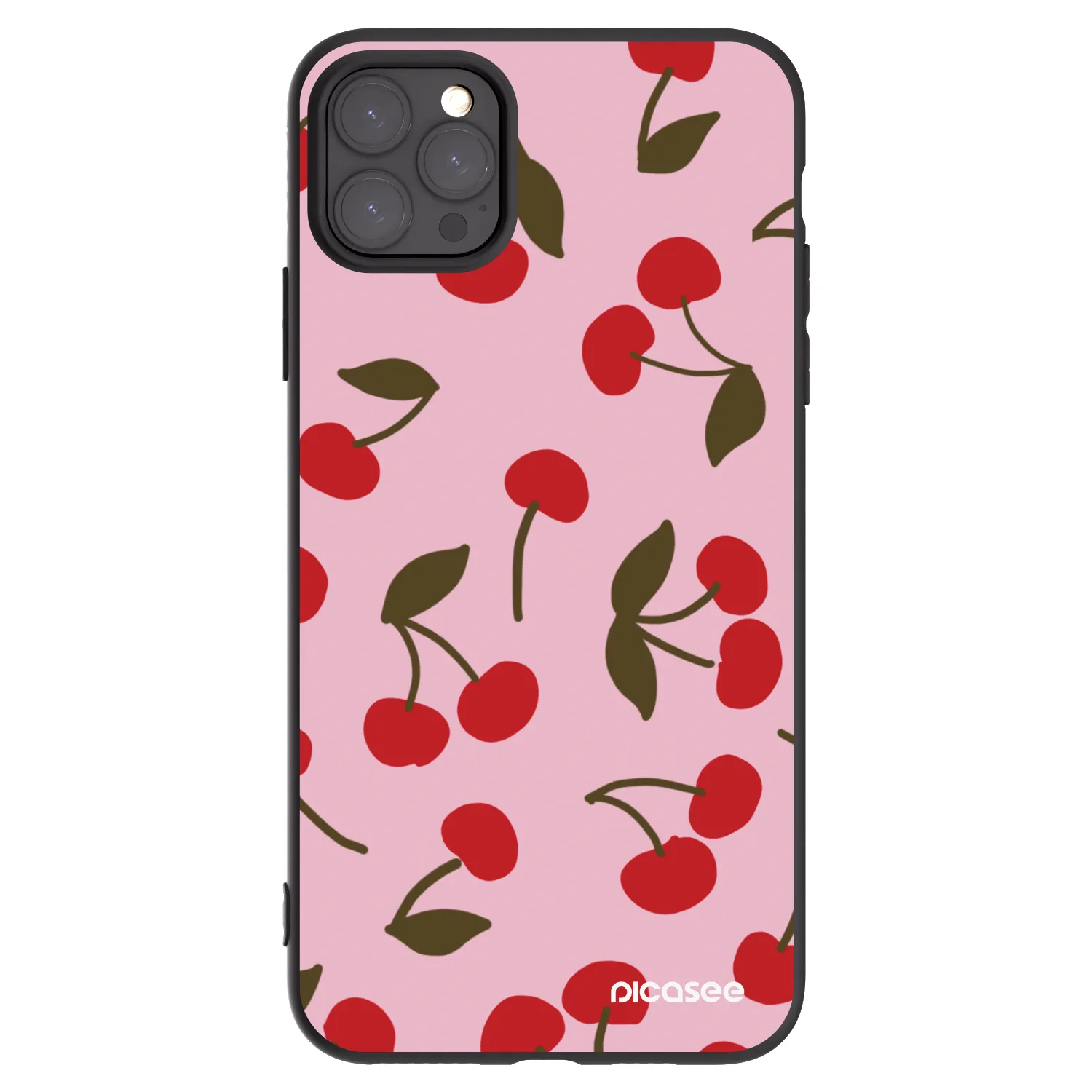 Picasee Apple iPhone 11 Pro Max Hülle - Schwarzes Silikon - Cherry
