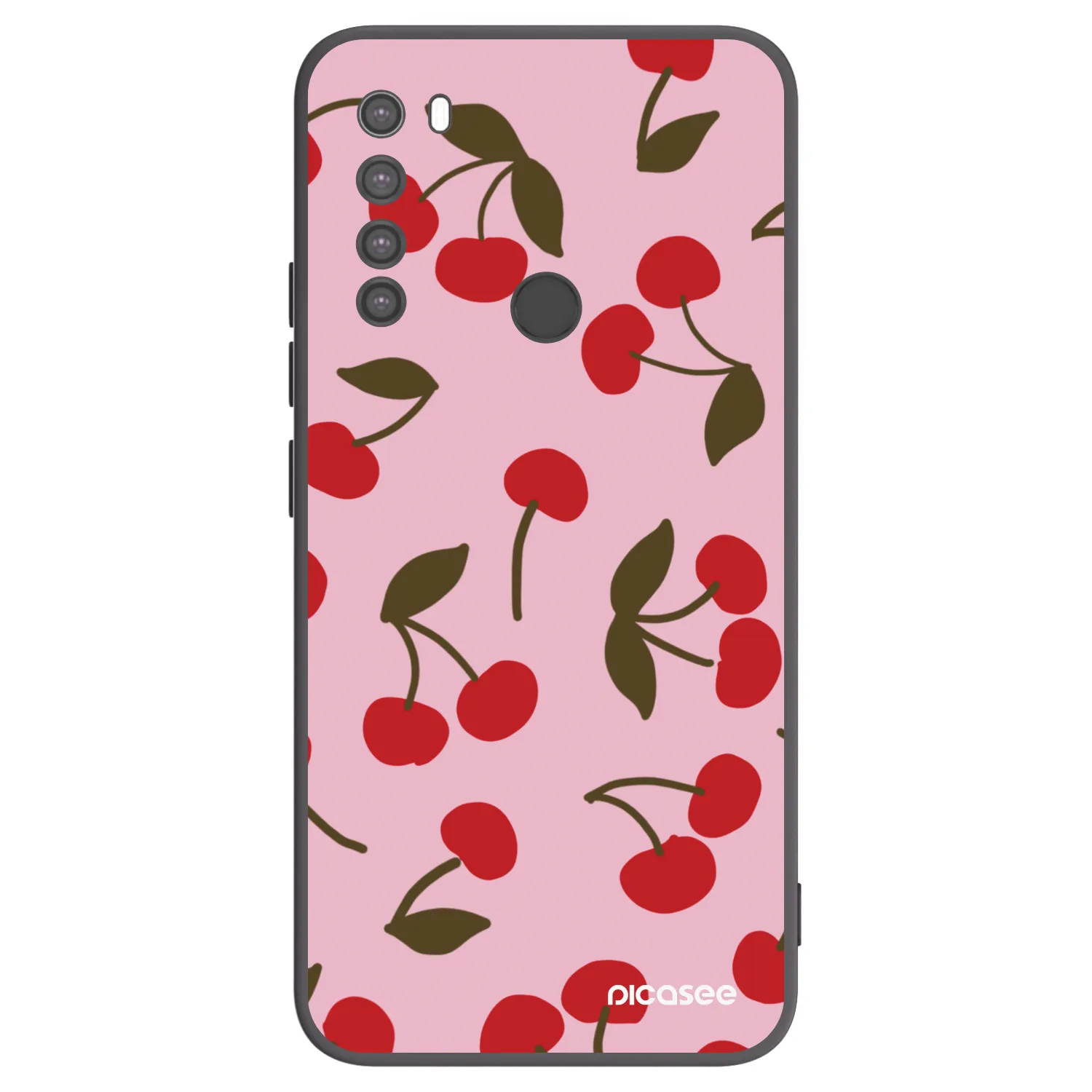 Picasee Xiaomi Redmi Note 8 Hülle - Schwarzes Silikon - Cherry