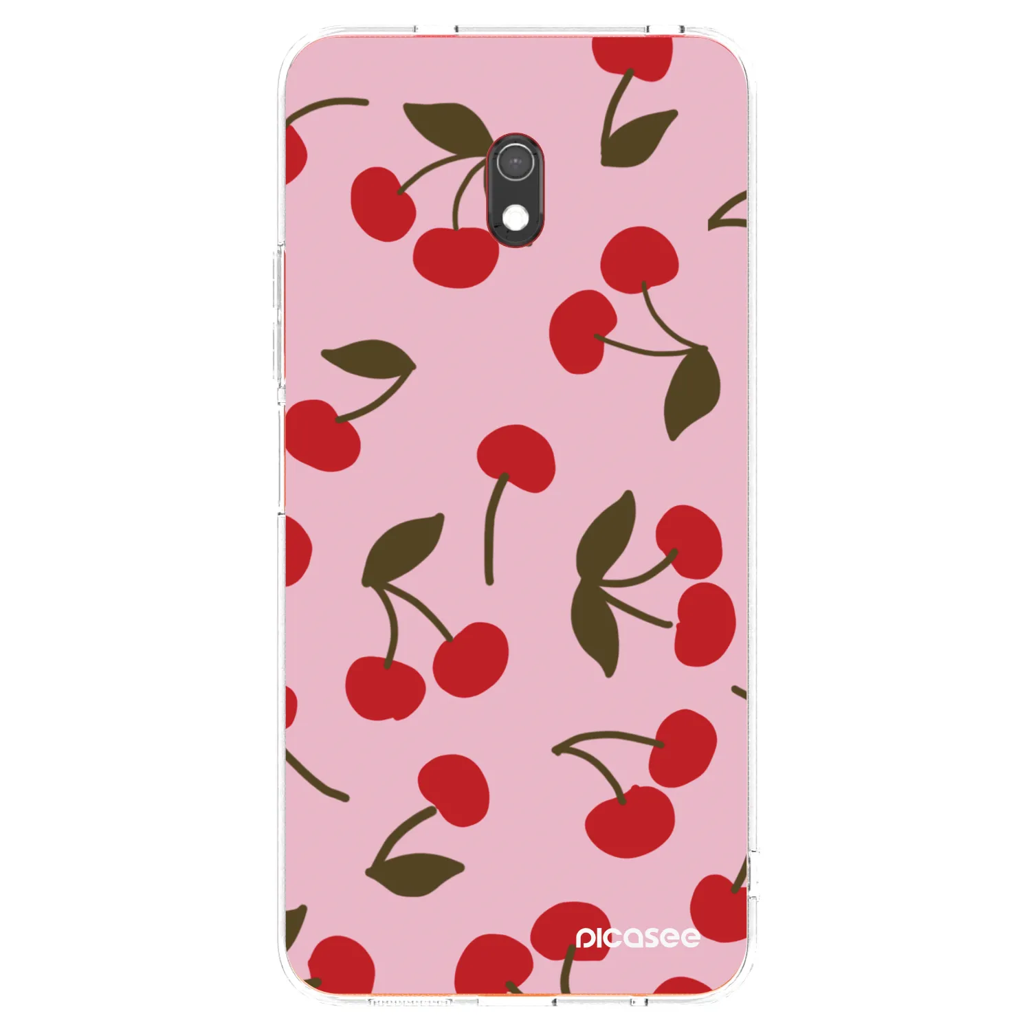 Picasee Xiaomi Redmi 8A Hülle - Transparentes Silikon - Cherry