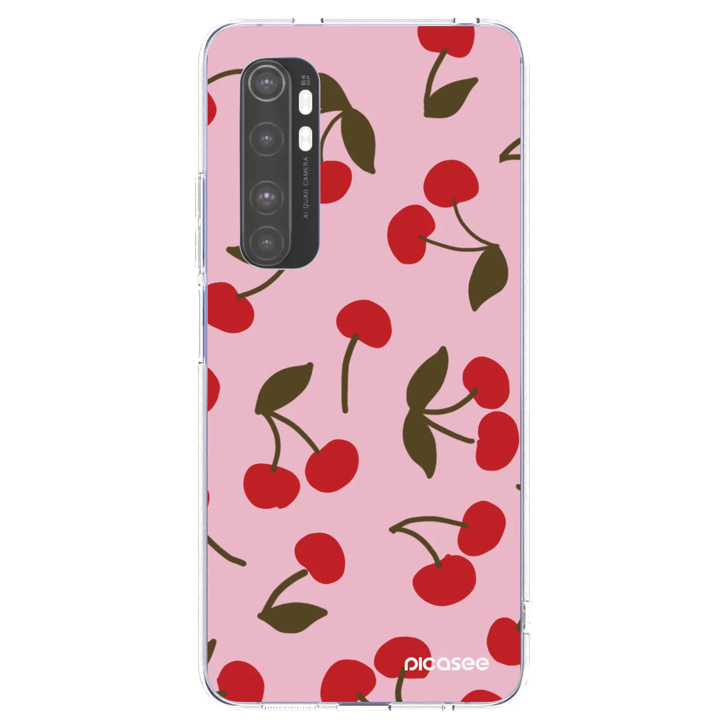 Picasee Xiaomi Mi Note 10 Lite Hülle - Transparentes Silikon - Cherry