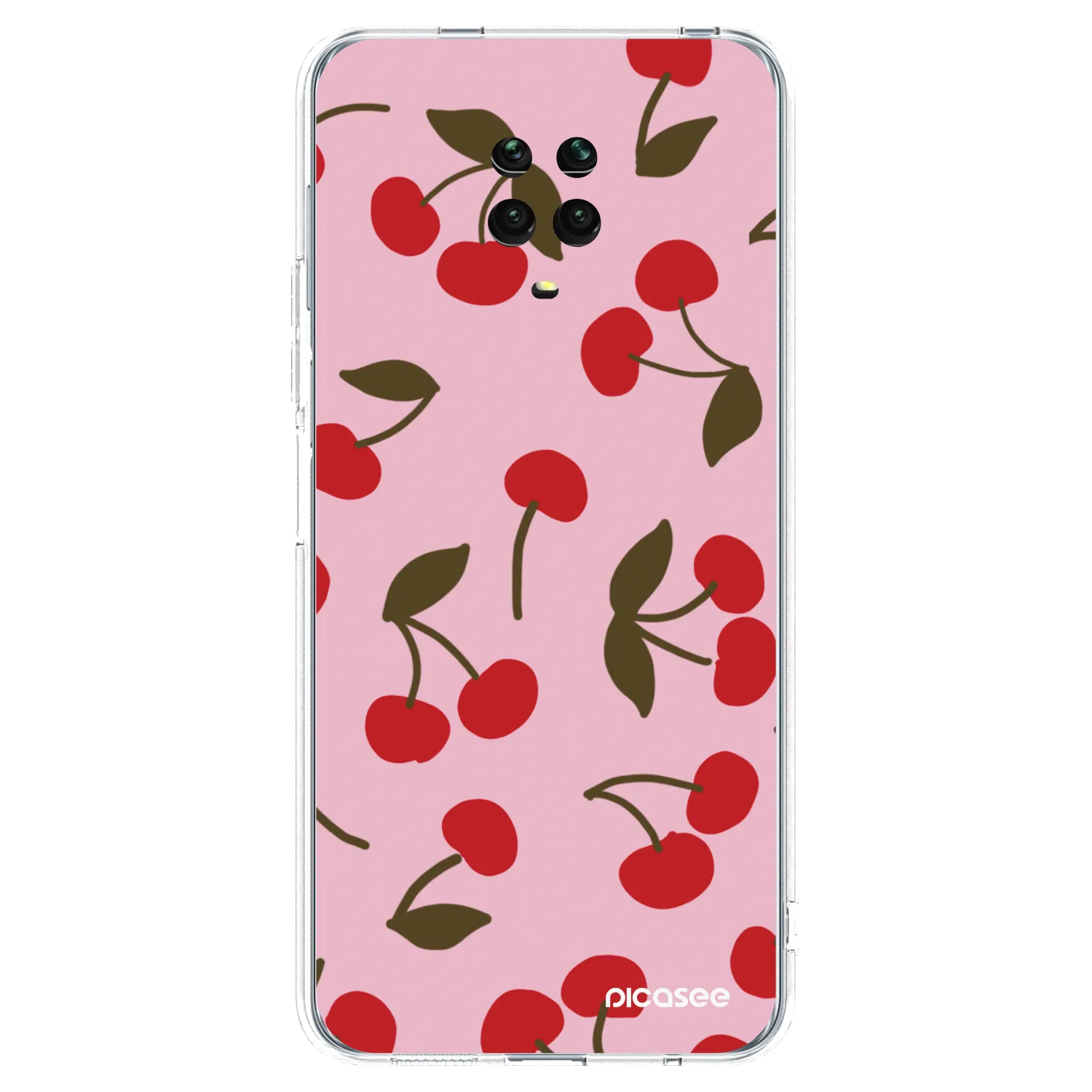 Picasee Xiaomi Redmi Note 9S Hülle - Transparentes Silikon - Cherry
