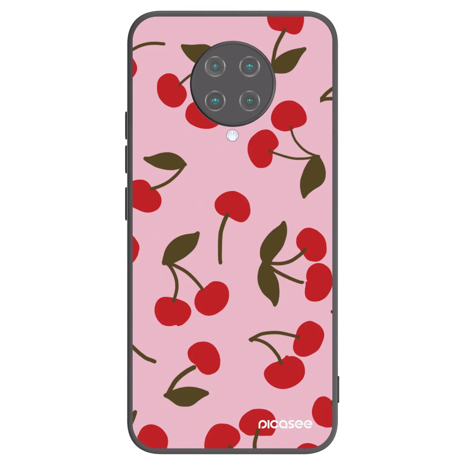 Picasee Xiaomi Poco F2 Pro Hülle - Schwarzes Silikon - Cherry
