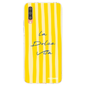 Picasee Samsung Galaxy A70 A705F Hülle - Transparentes Silikon - Ladolcevita