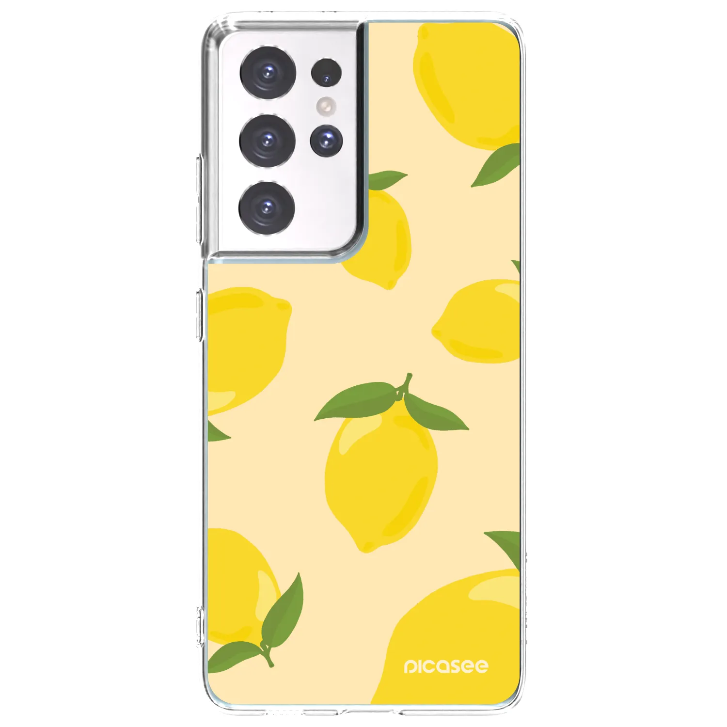 Picasee Samsung Galaxy S21 Ultra 5G G998B Hülle - Transparentes Silikon - Limoncella