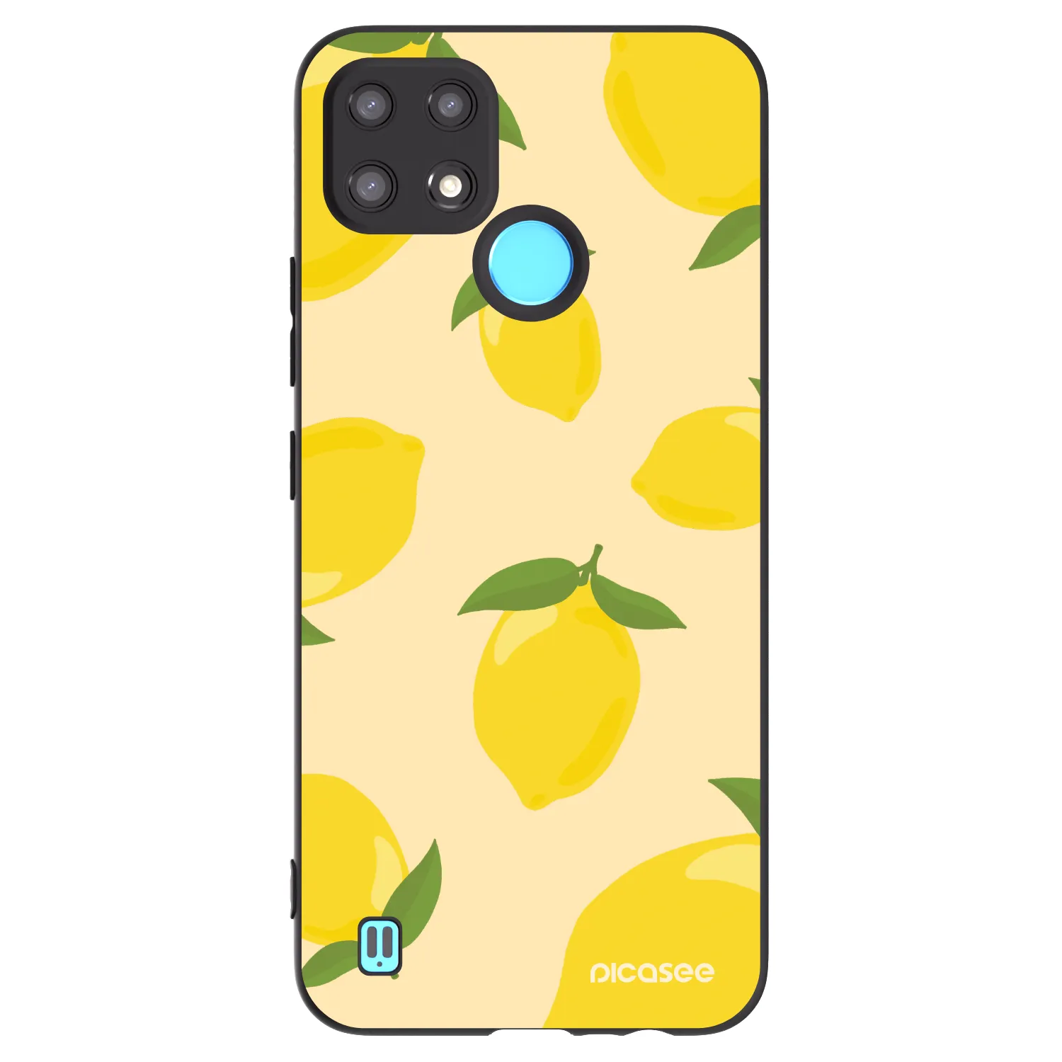 Picasee Realme C21 Hülle - Schwarzes Silikon - Limoncella