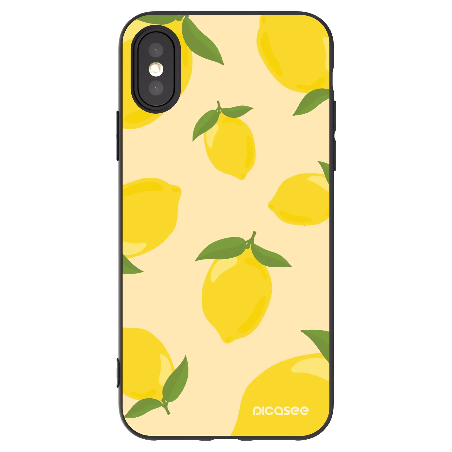 Picasee Apple iPhone X/XS Hülle - Schwarzes Silikon - Limoncella