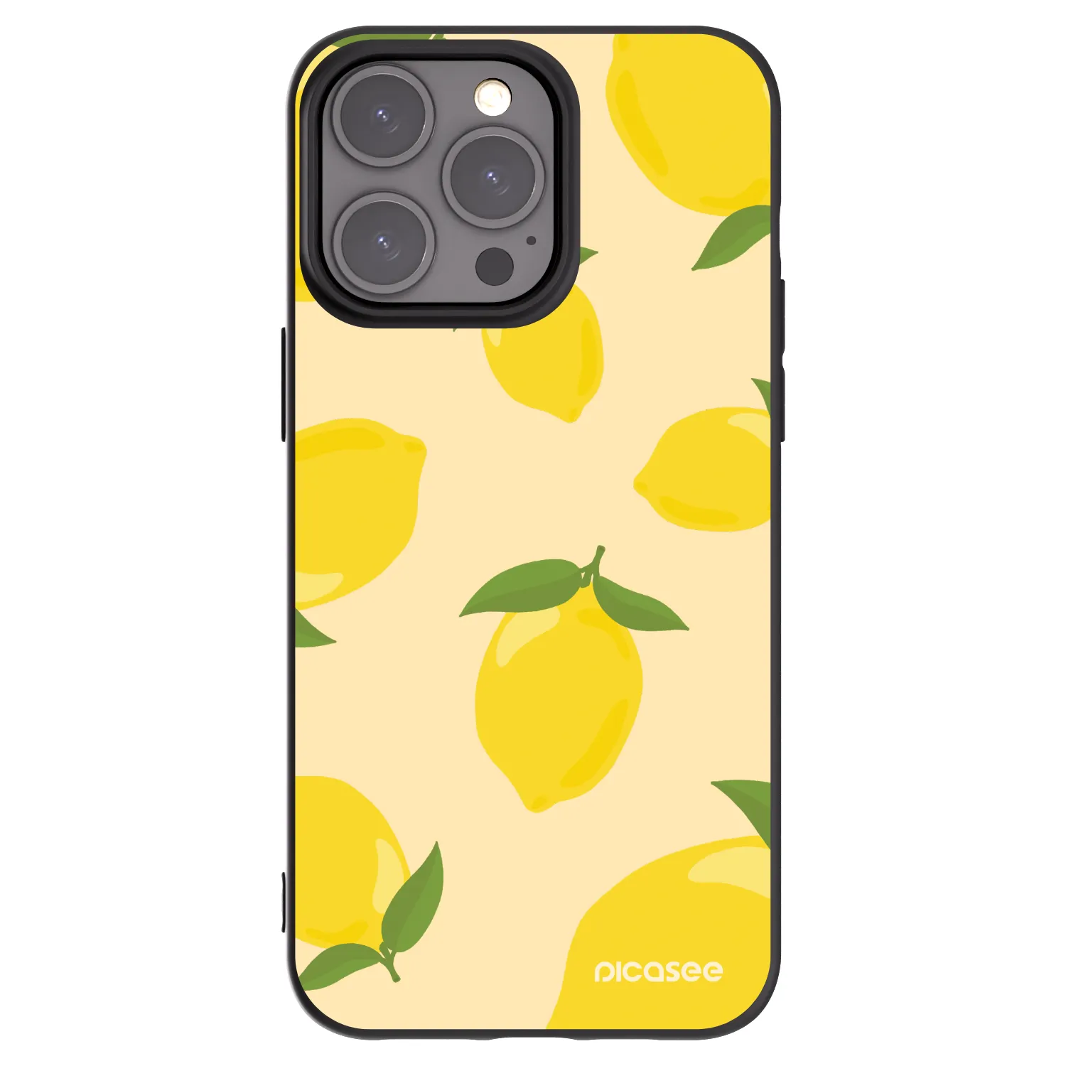 Picasee Apple iPhone 15 Pro Max Hülle - Schwarzes Silikon - Limoncella