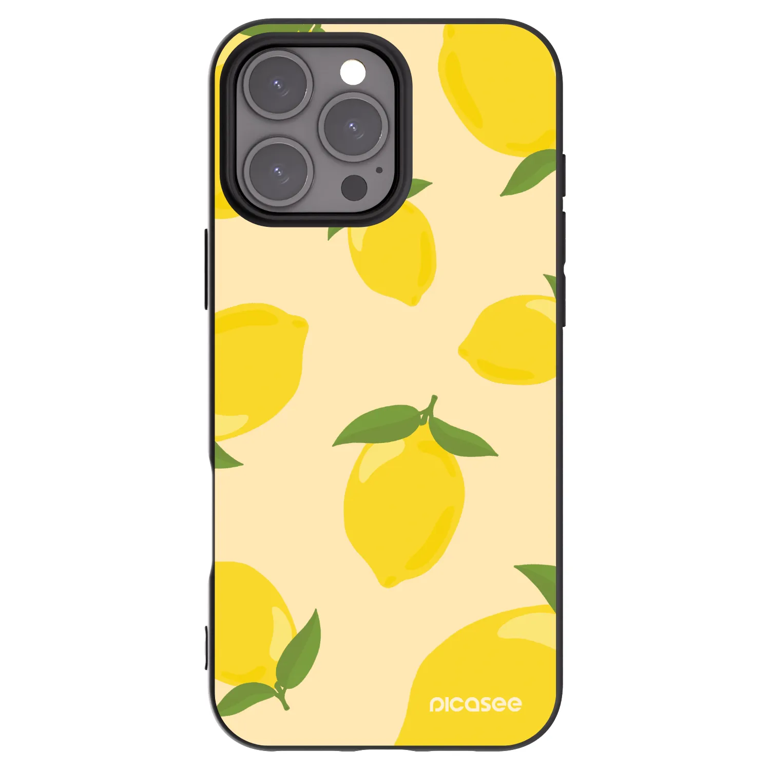 Picasee Apple iPhone 16 Pro Max Hülle - Schwarzes Silikon - Limoncella